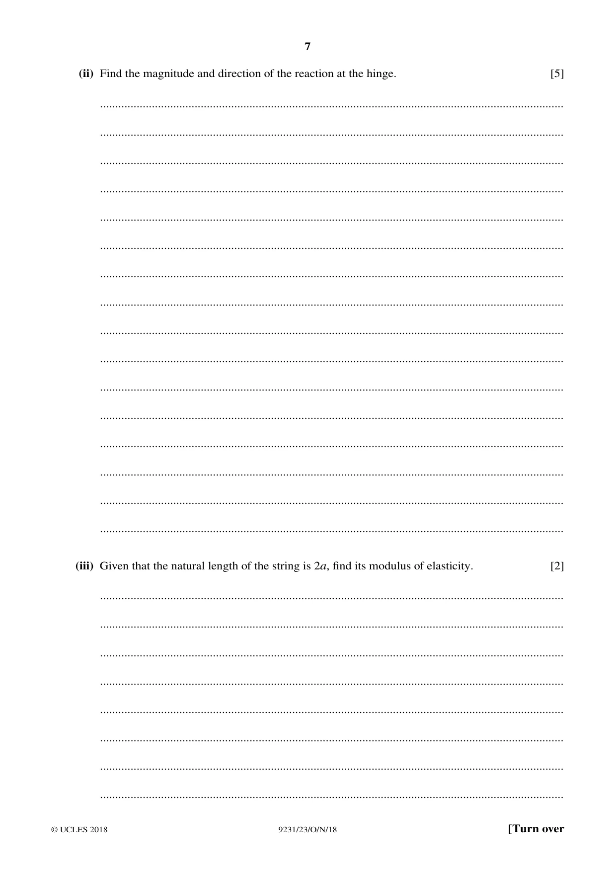 Cambridge A Level Mathematics - Further 9231 2018 Oct/Nov Paper 2 · Variant 3 question paper, page 7 of 24
