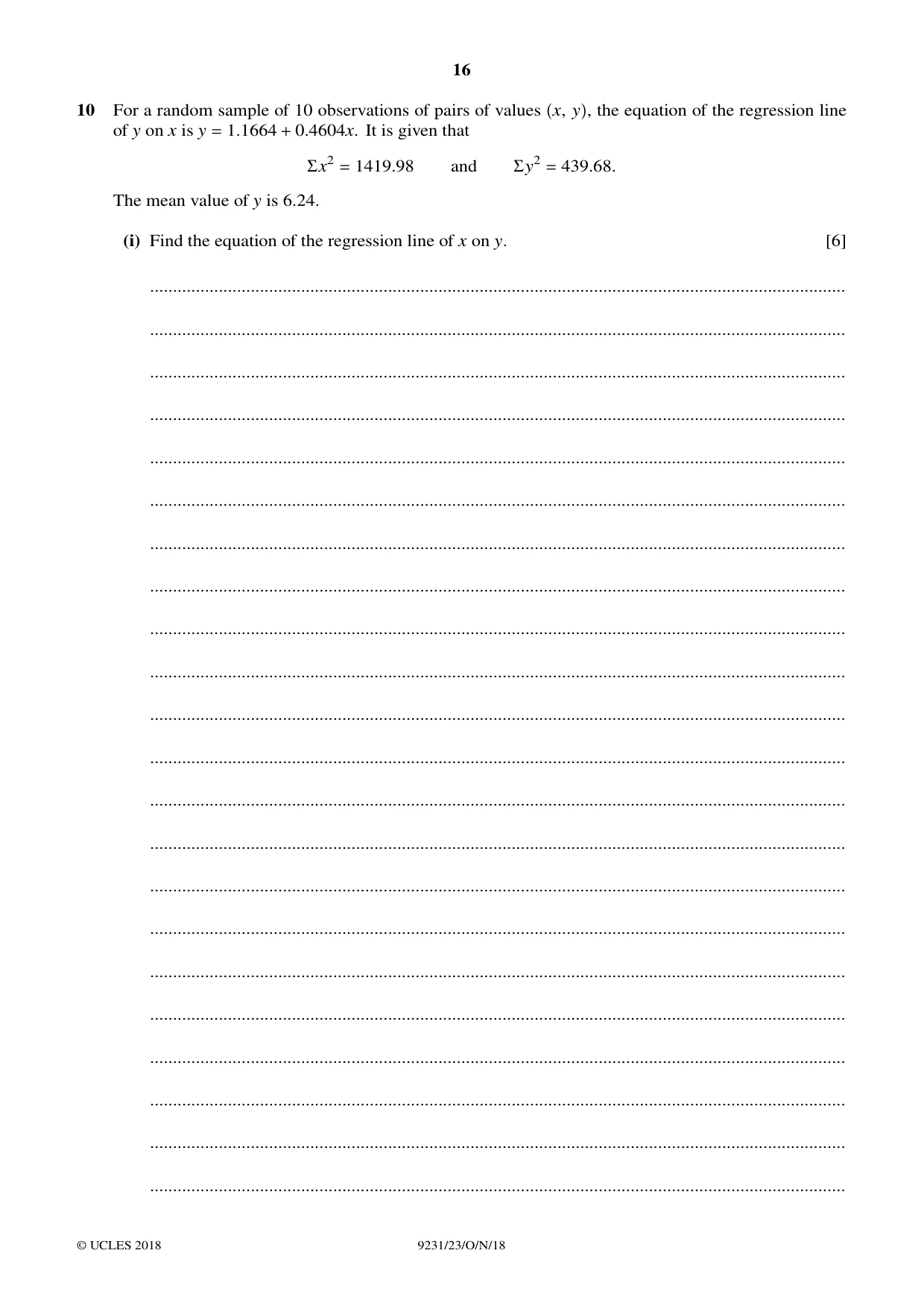 Cambridge A Level Mathematics - Further 9231 2018 Oct/Nov Paper 2 · Variant 3 question paper, page 16 of 24