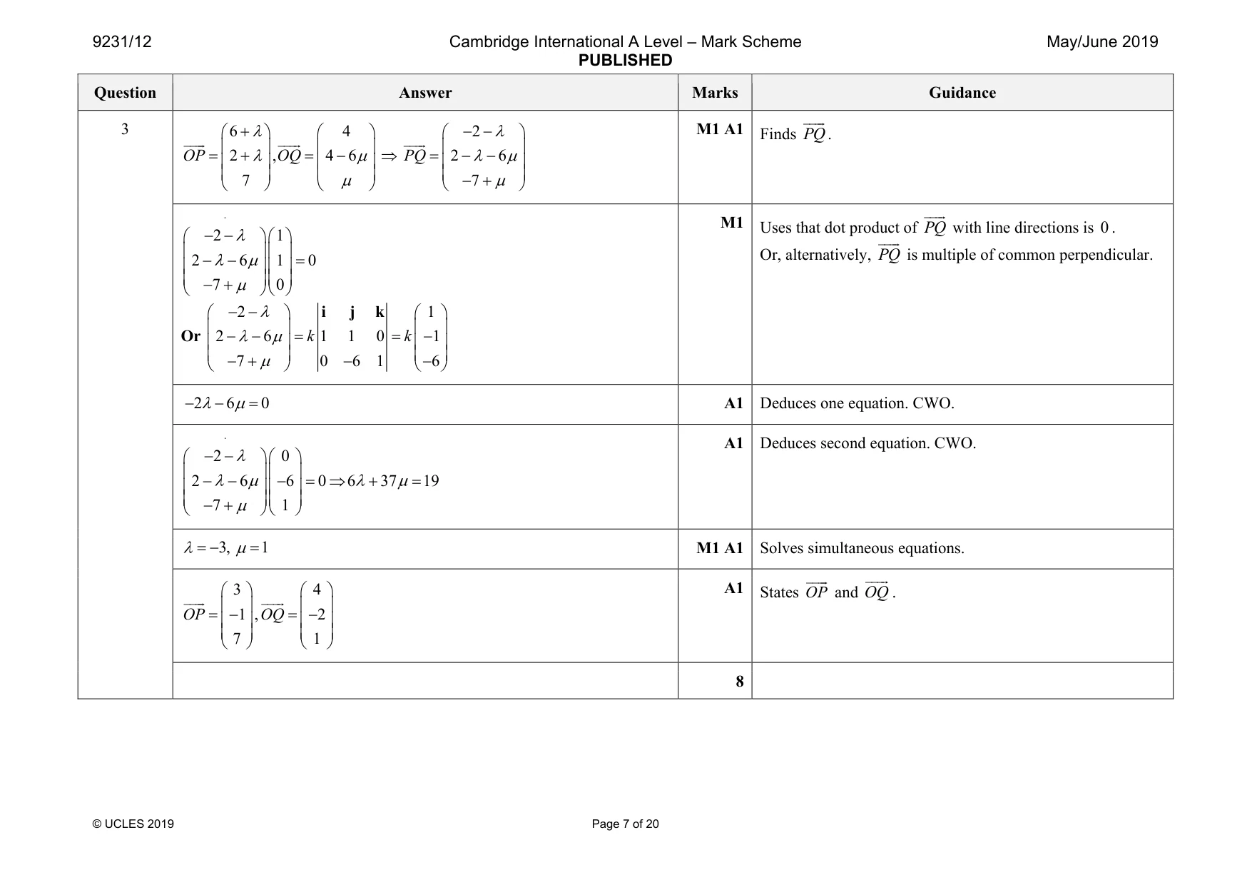 Mark scheme, page 7 of 20