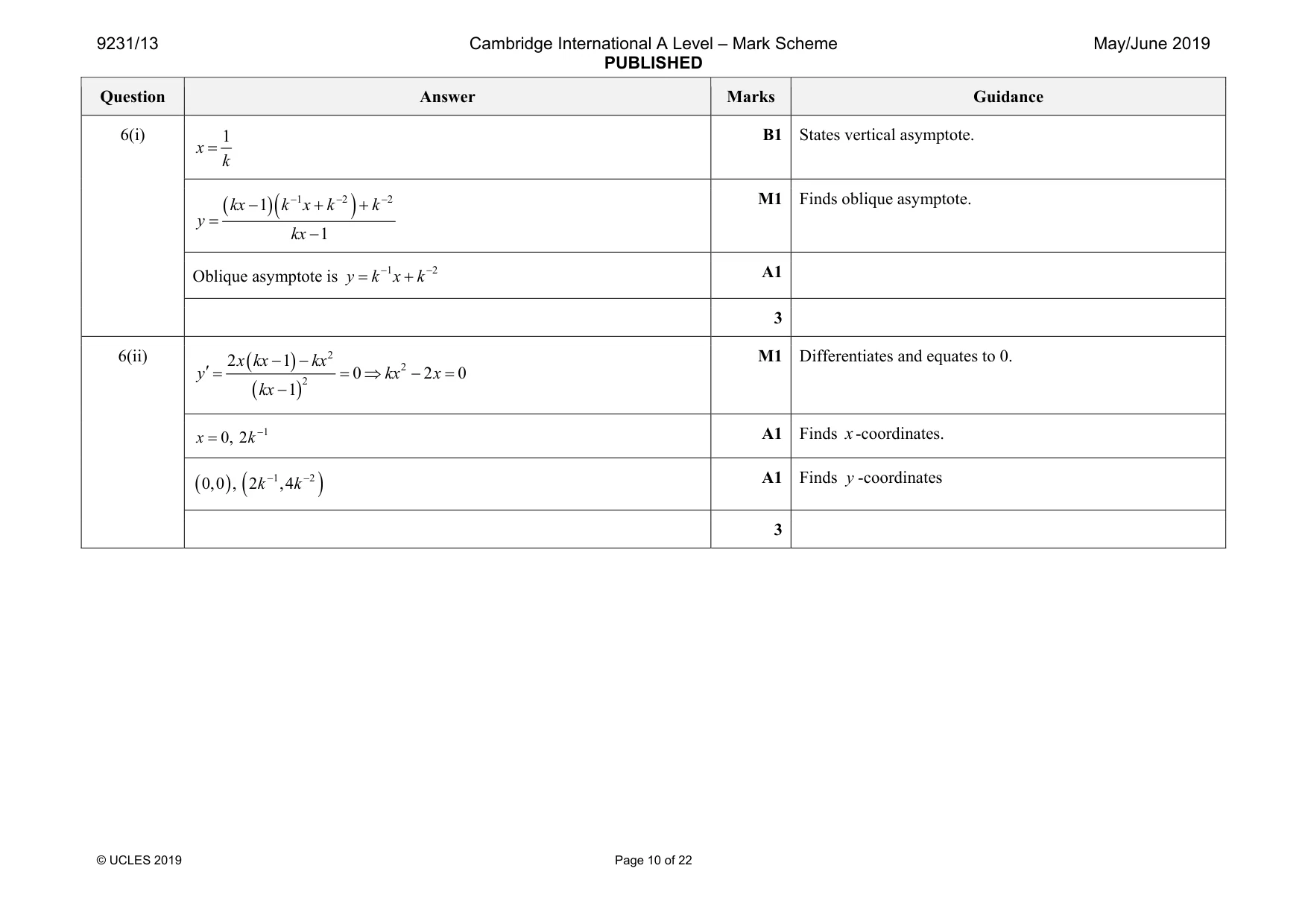 Mark scheme, page 10 of 22