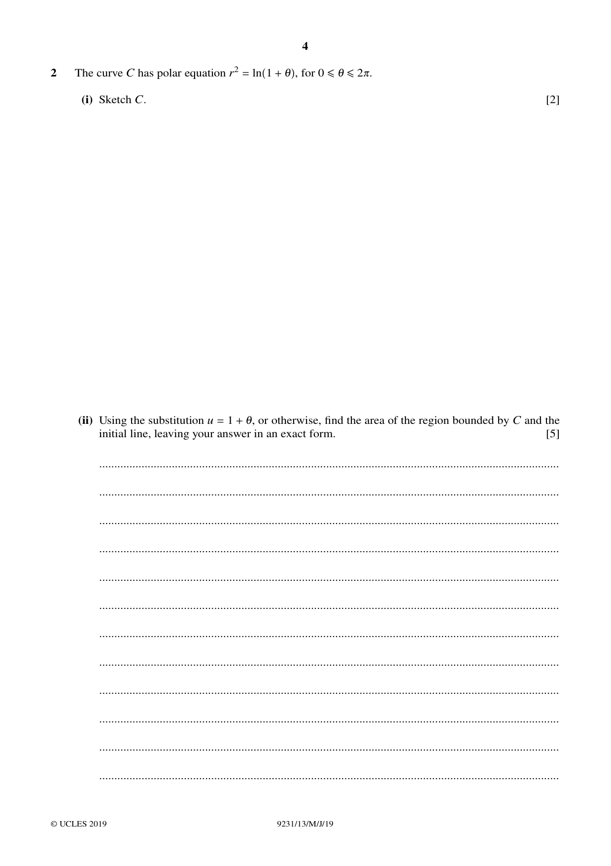 Cambridge A Level Mathematics - Further 9231 2019 May/June Paper 1 · Variant 3 question paper, page 4 of 24