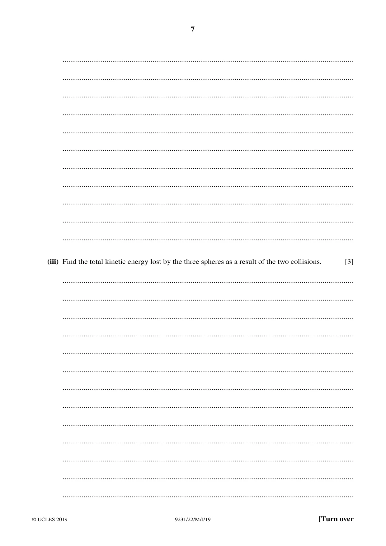 Cambridge A Level Mathematics - Further 9231 2019 May/June Paper 2 · Variant 2 question paper, page 7 of 28