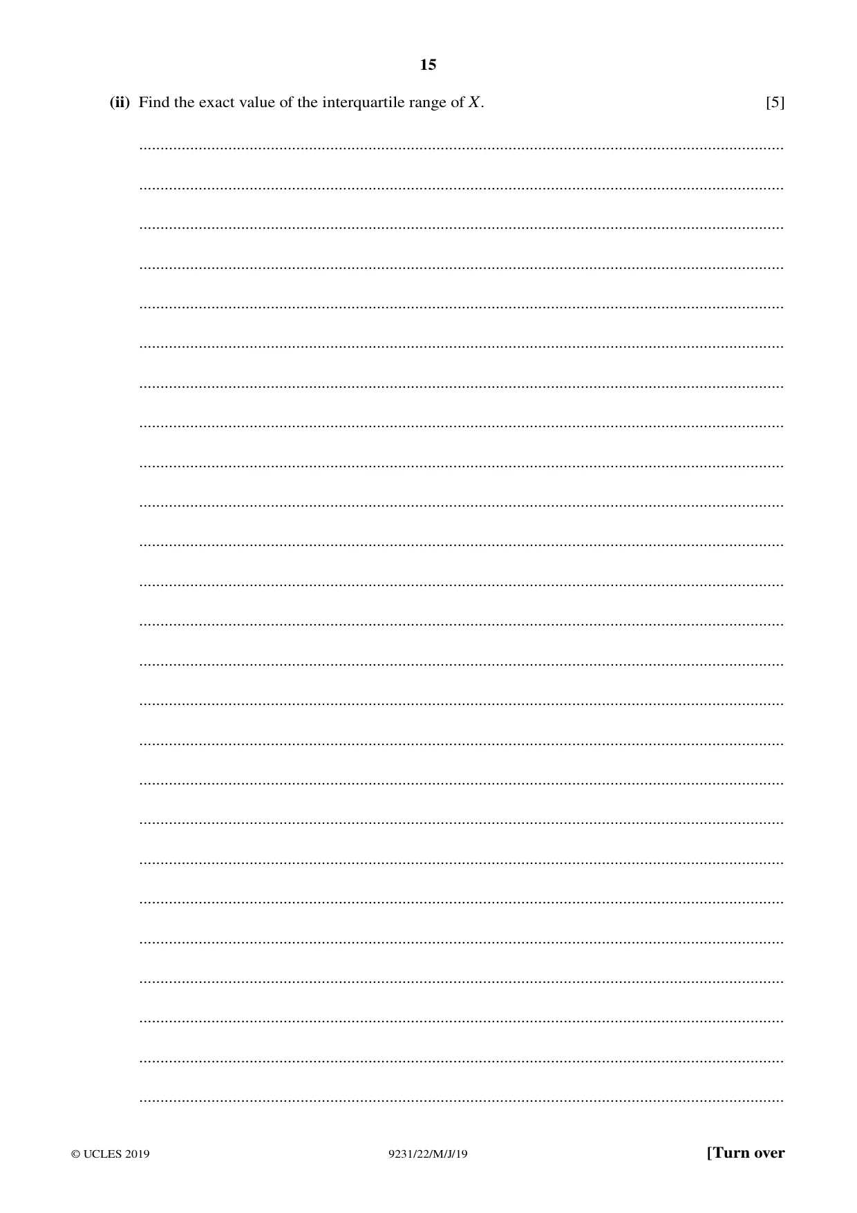 Cambridge A Level Mathematics - Further 9231 2019 May/June Paper 2 · Variant 2 question paper, page 15 of 28