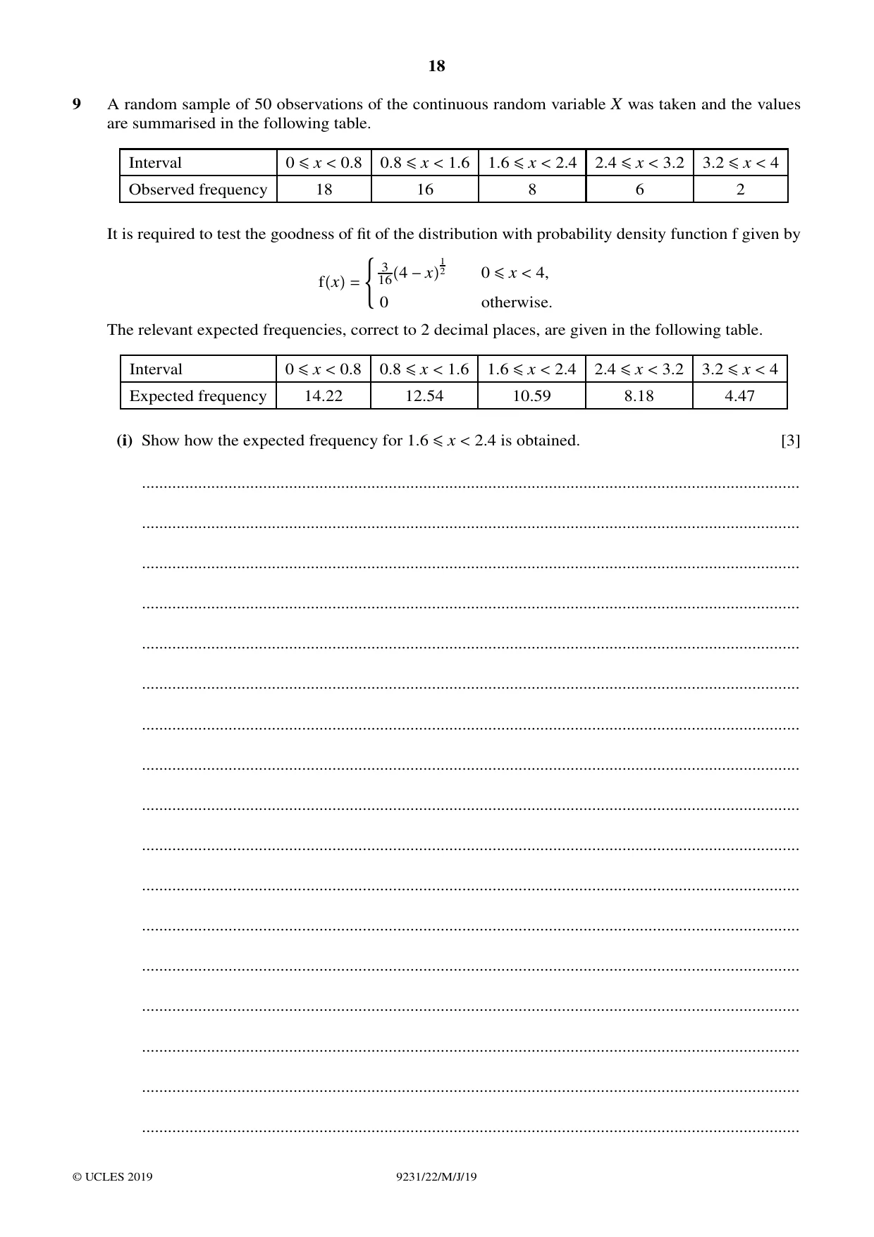 Cambridge A Level Mathematics - Further 9231 2019 May/June Paper 2 · Variant 2 question paper, page 18 of 28