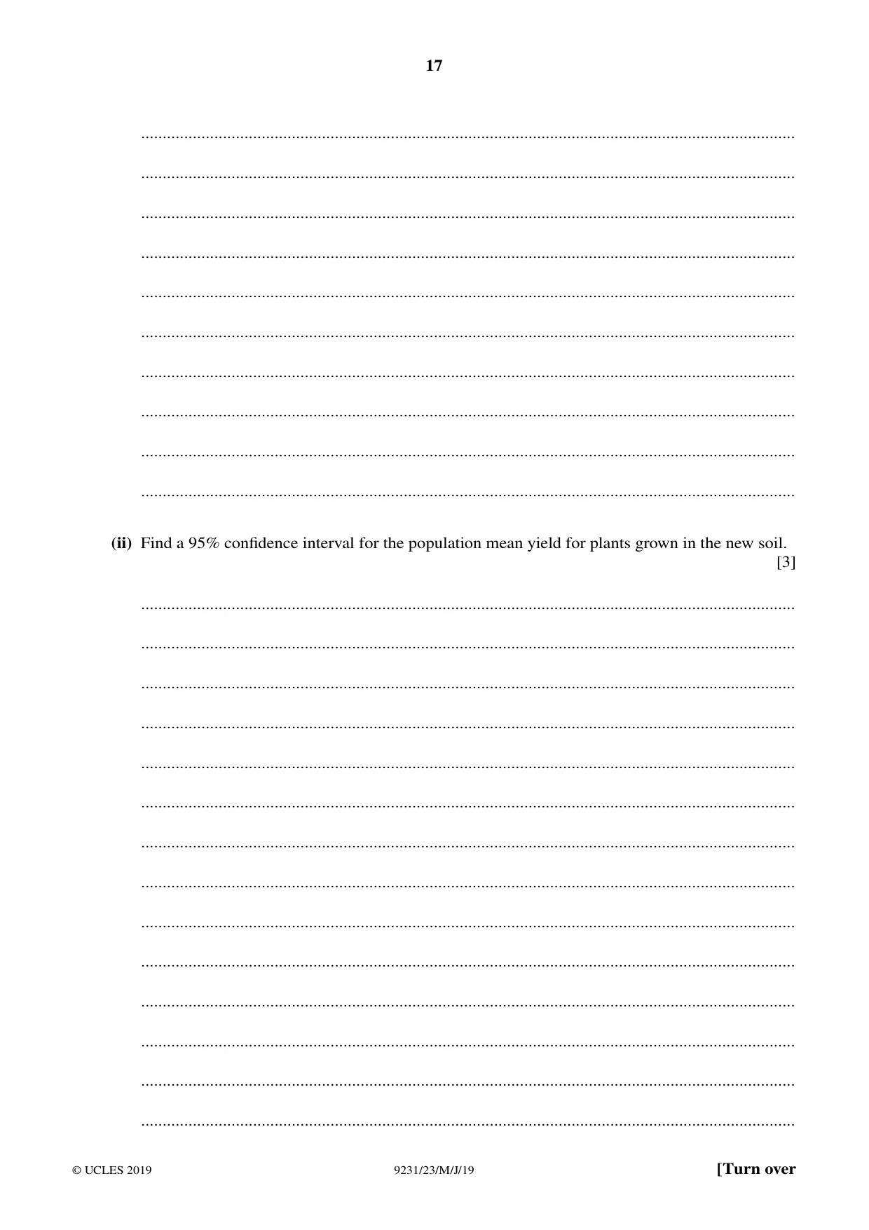 Cambridge A Level Mathematics - Further 9231 2019 May/June Paper 2 · Variant 3 question paper, page 17 of 24