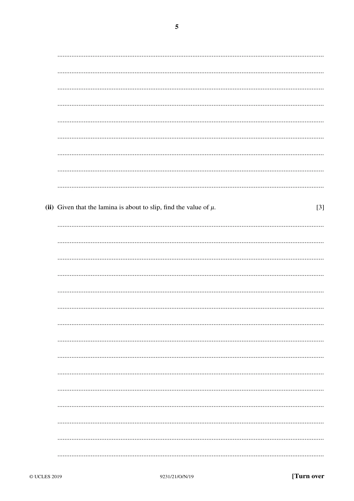 Cambridge A Level Mathematics - Further 9231 2019 Oct/Nov Paper 2 · Variant 1 question paper, page 5 of 24