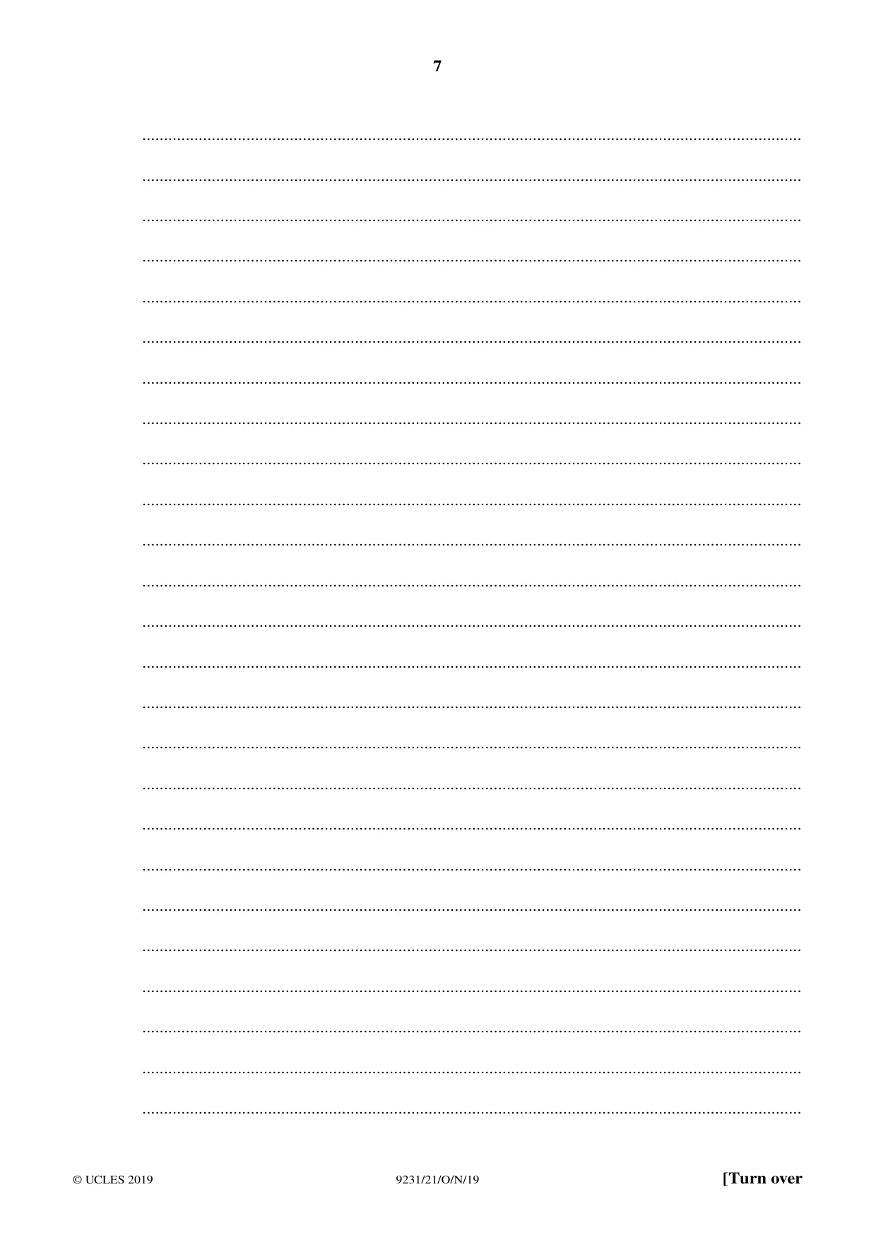 Cambridge A Level Mathematics - Further 9231 2019 Oct/Nov Paper 2 · Variant 1 question paper, page 7 of 24