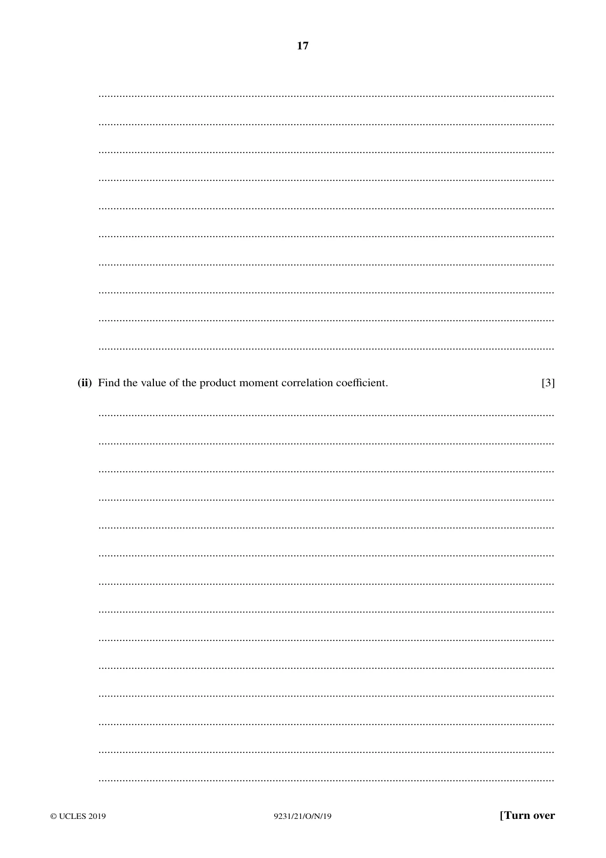 Cambridge A Level Mathematics - Further 9231 2019 Oct/Nov Paper 2 · Variant 1 question paper, page 17 of 24