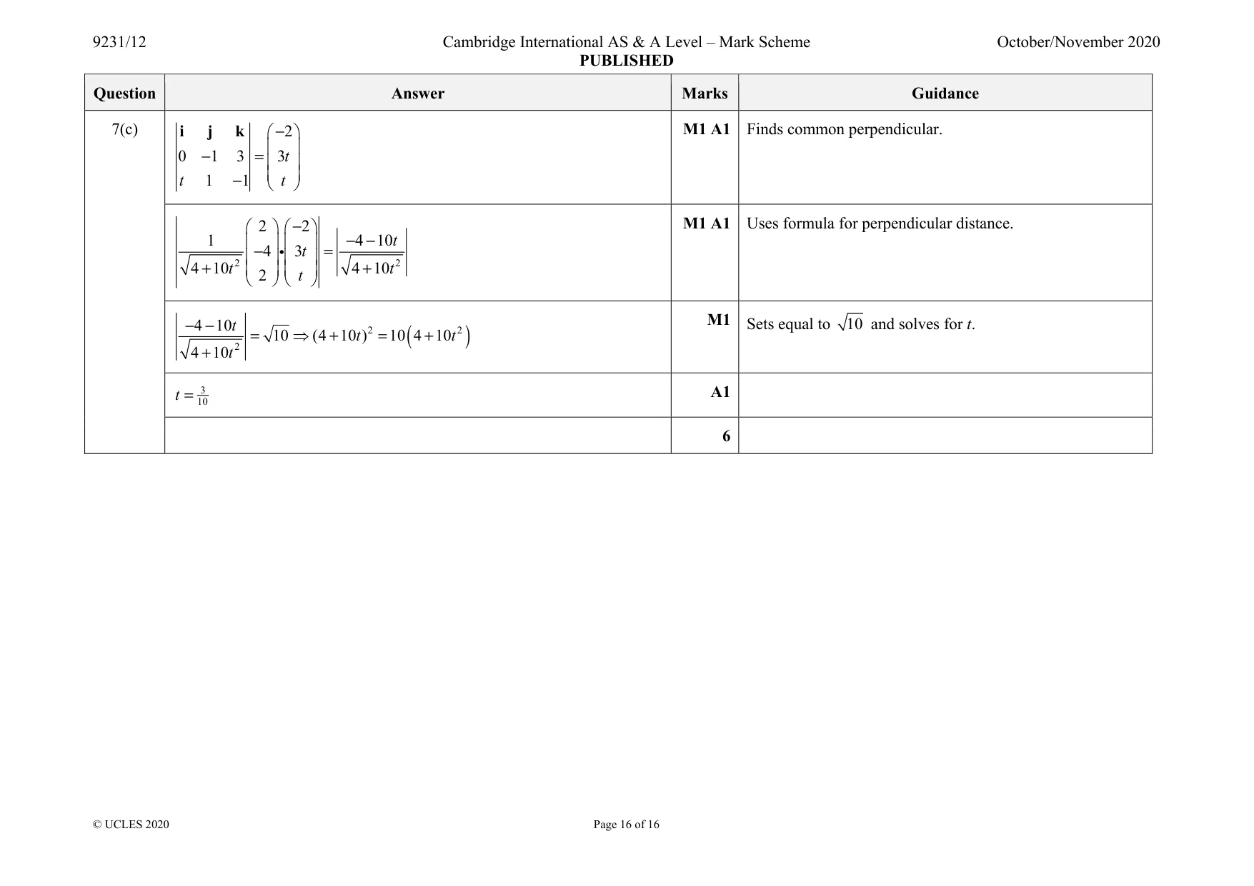Mark scheme, page 16 of 16