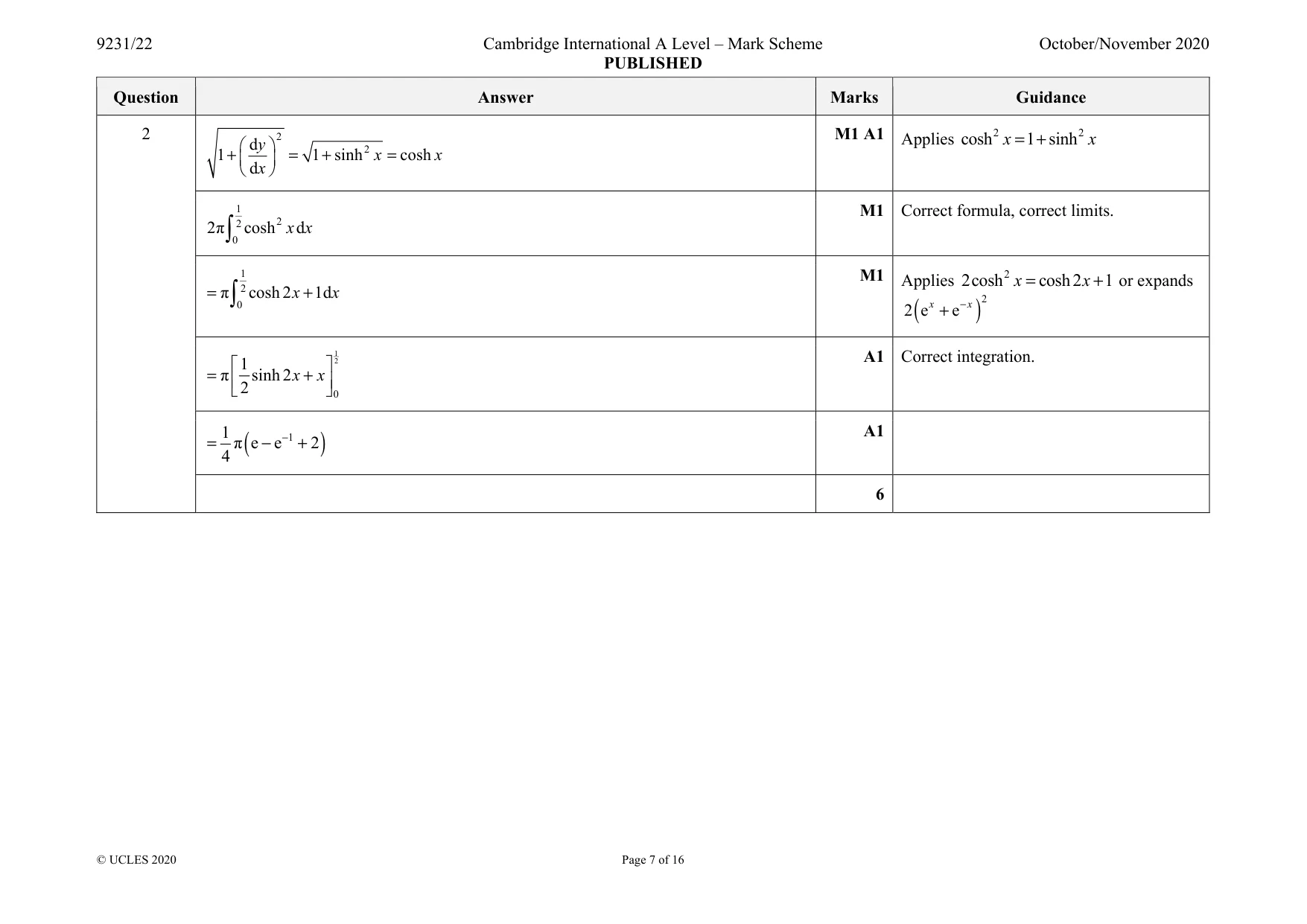 Mark scheme, page 7 of 16