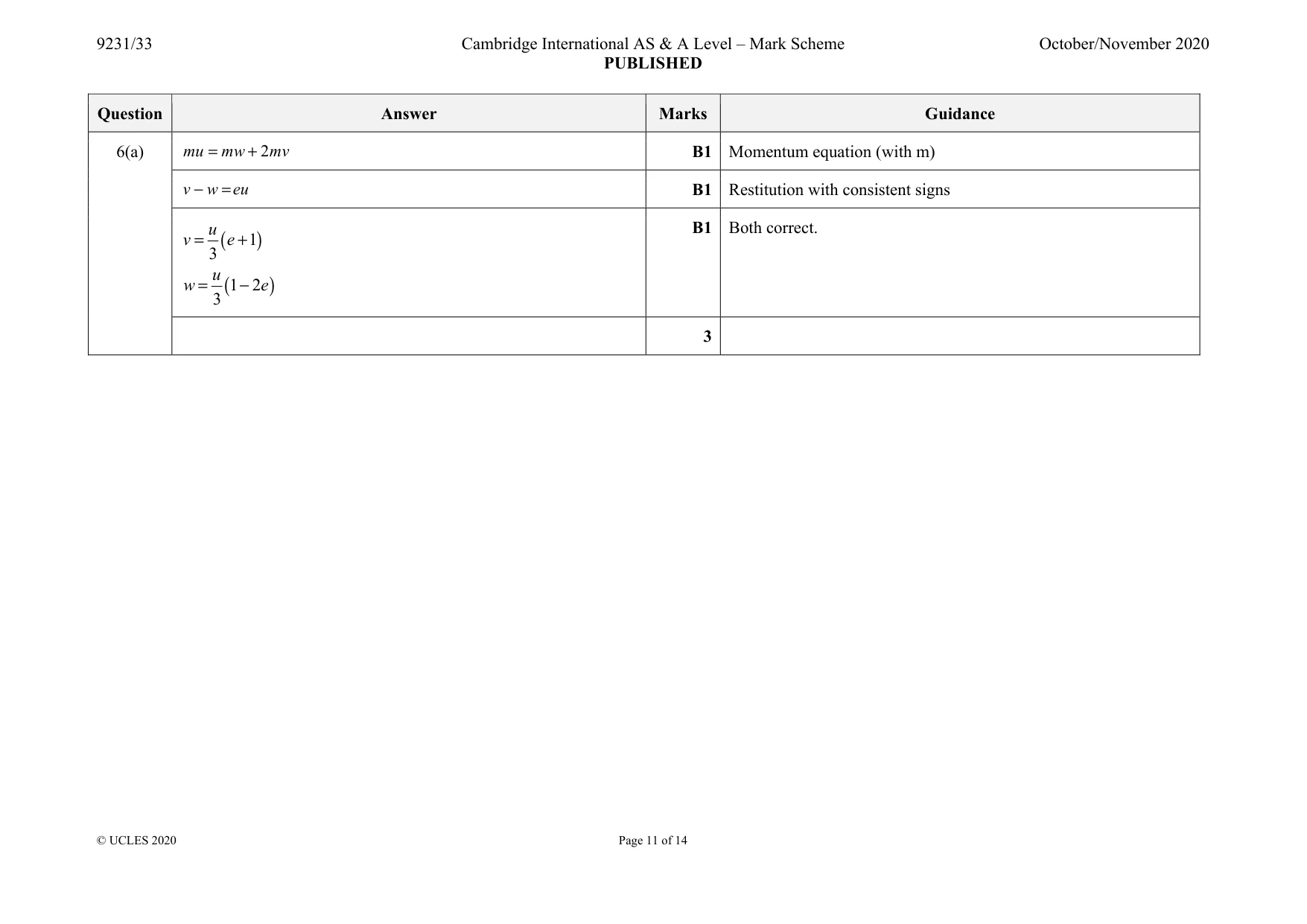 Mark scheme, page 11 of 14