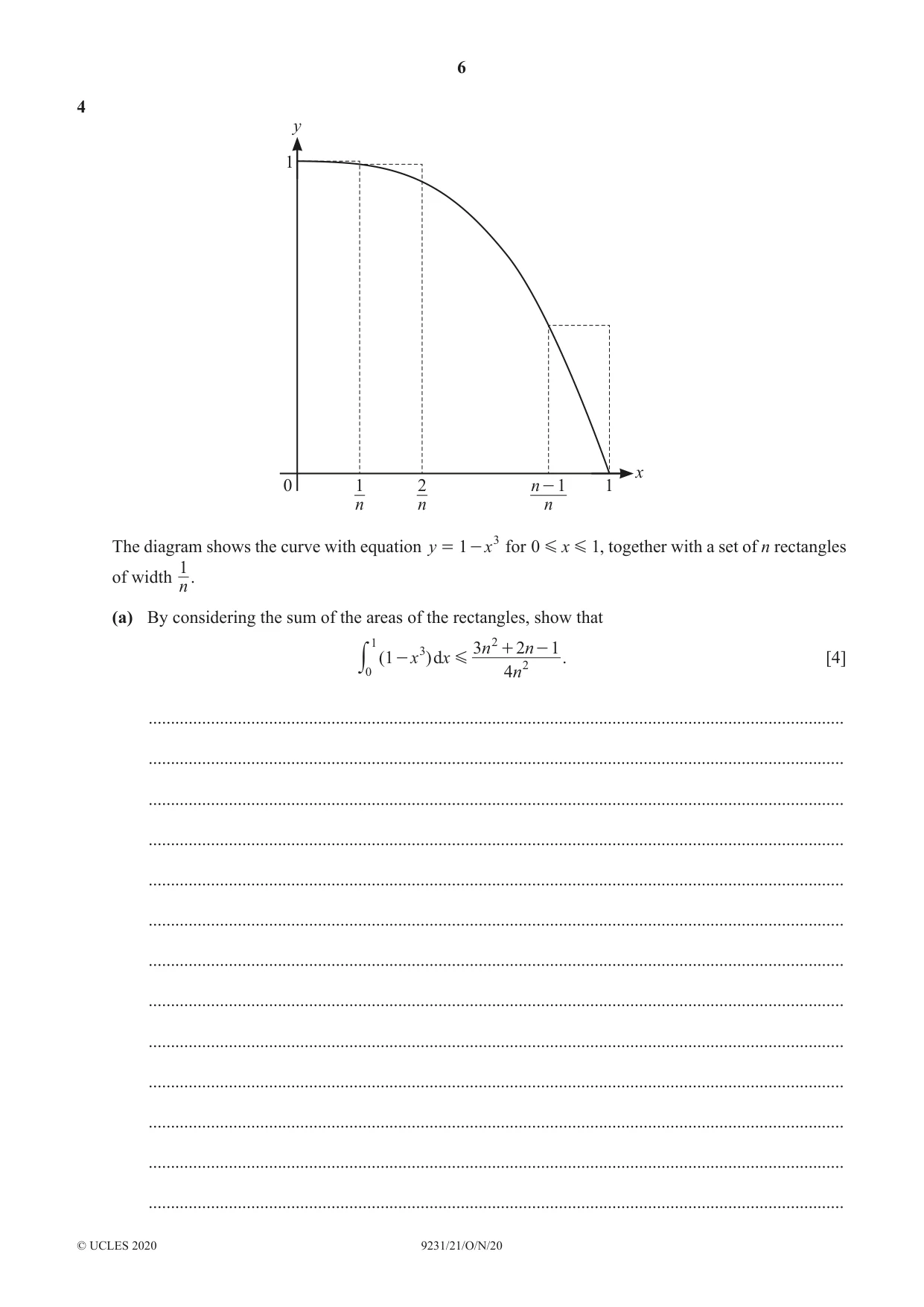 Cambridge A Level Mathematics - Further 9231 2020 Oct/Nov Paper 2 · Variant 1 question paper, page 6 of 16