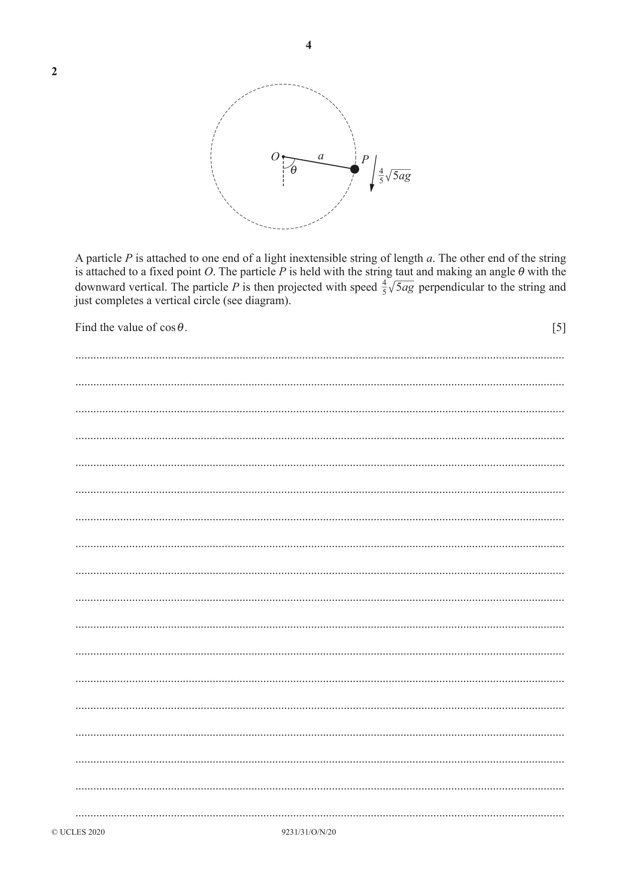 Cambridge A Level Mathematics - Further 9231 2020 Oct/Nov Paper 3 · Variant 1 question paper, page 4 of 16