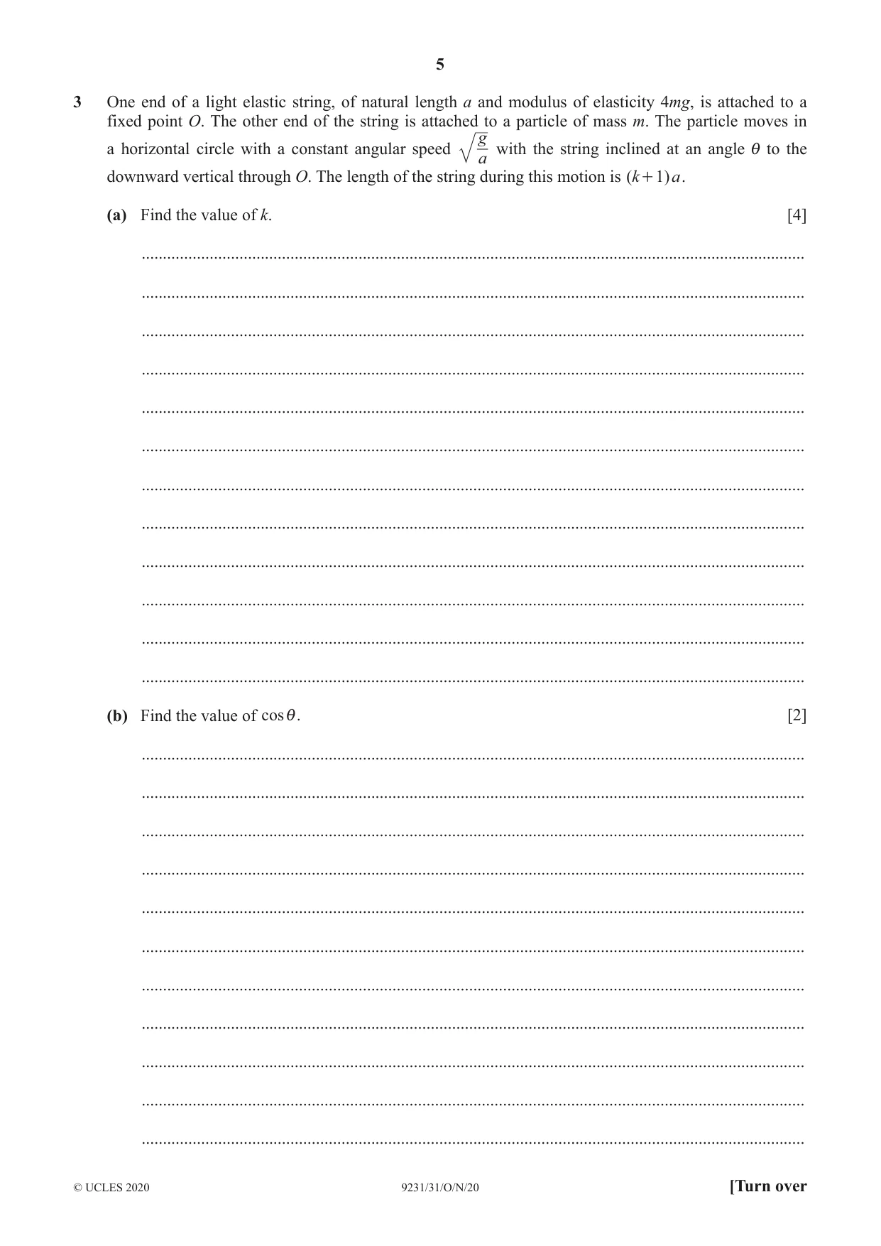 Cambridge A Level Mathematics - Further 9231 2020 Oct/Nov Paper 3 · Variant 1 question paper, page 5 of 16