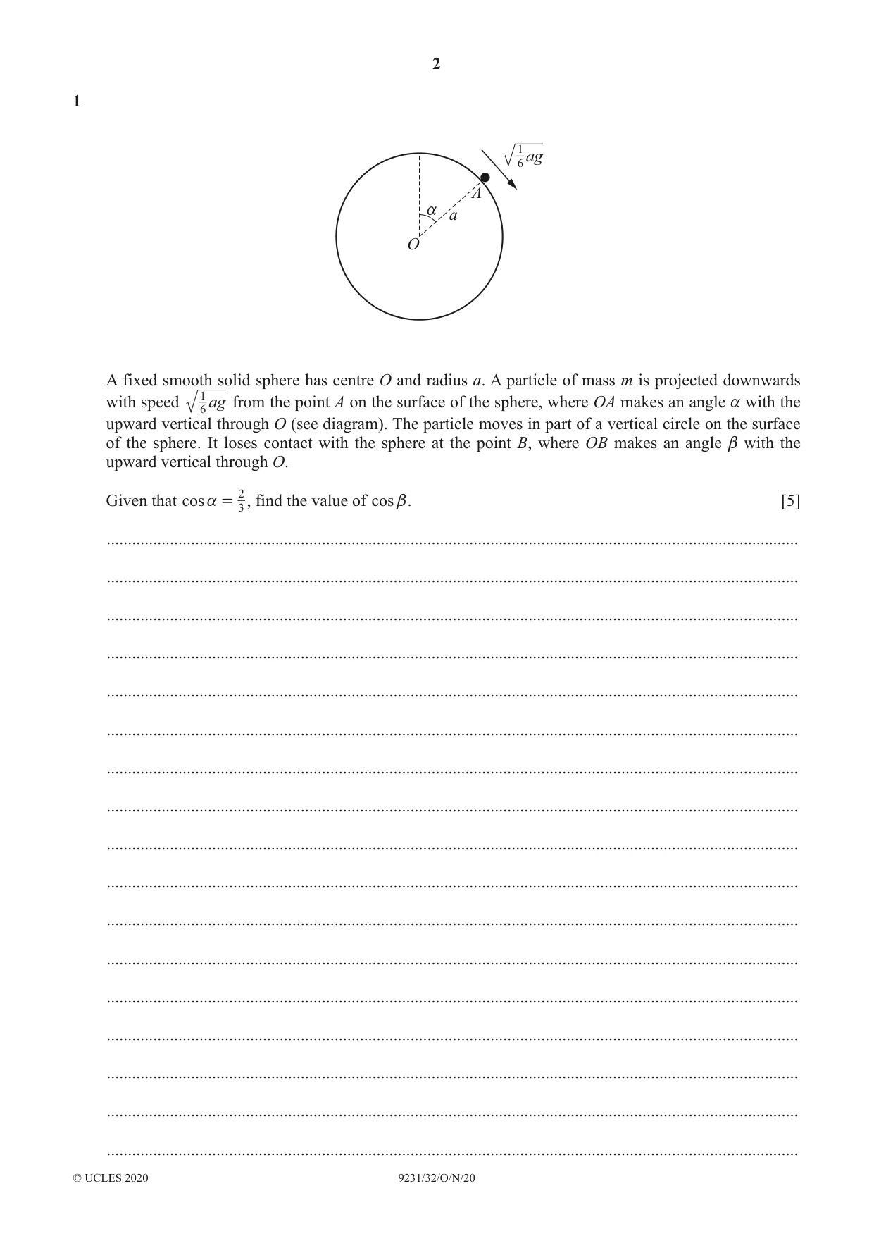 Cambridge A Level Mathematics - Further 9231 2020 Oct/Nov Paper 3 · Variant 2 question paper, page 2 of 16