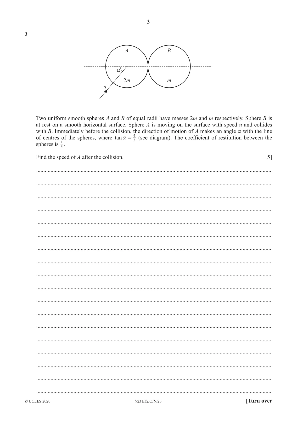 Cambridge A Level Mathematics - Further 9231 2020 Oct/Nov Paper 3 · Variant 2 question paper, page 3 of 16