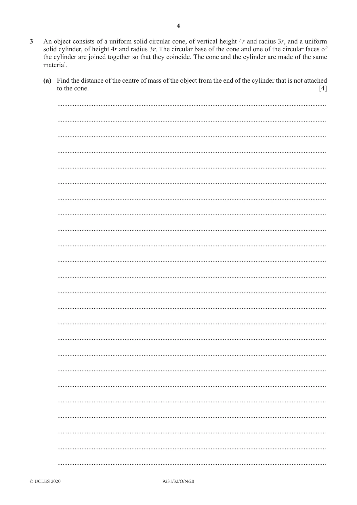 Cambridge A Level Mathematics - Further 9231 2020 Oct/Nov Paper 3 · Variant 2 question paper, page 4 of 16
