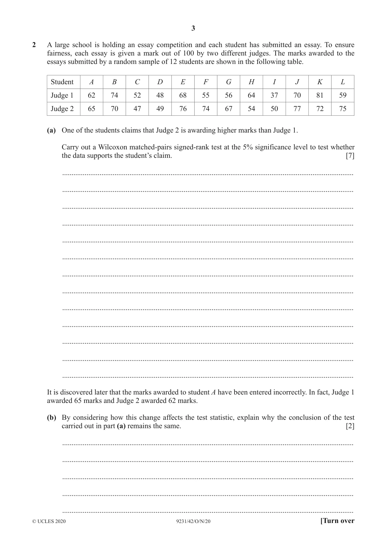 Cambridge A Level Mathematics - Further 9231 2020 Oct/Nov Paper 4 · Variant 2 question paper, page 3 of 12