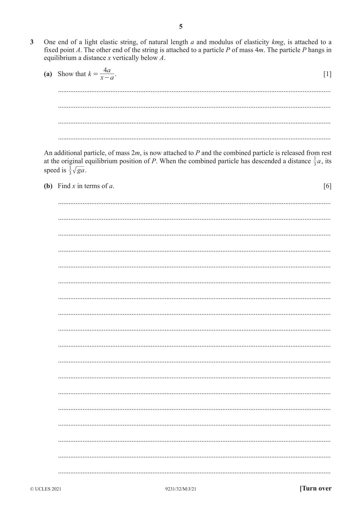 Cambridge A Level Mathematics - Further 9231 2021 May/June Paper 3 · Variant 2 question paper, page 5 of 16