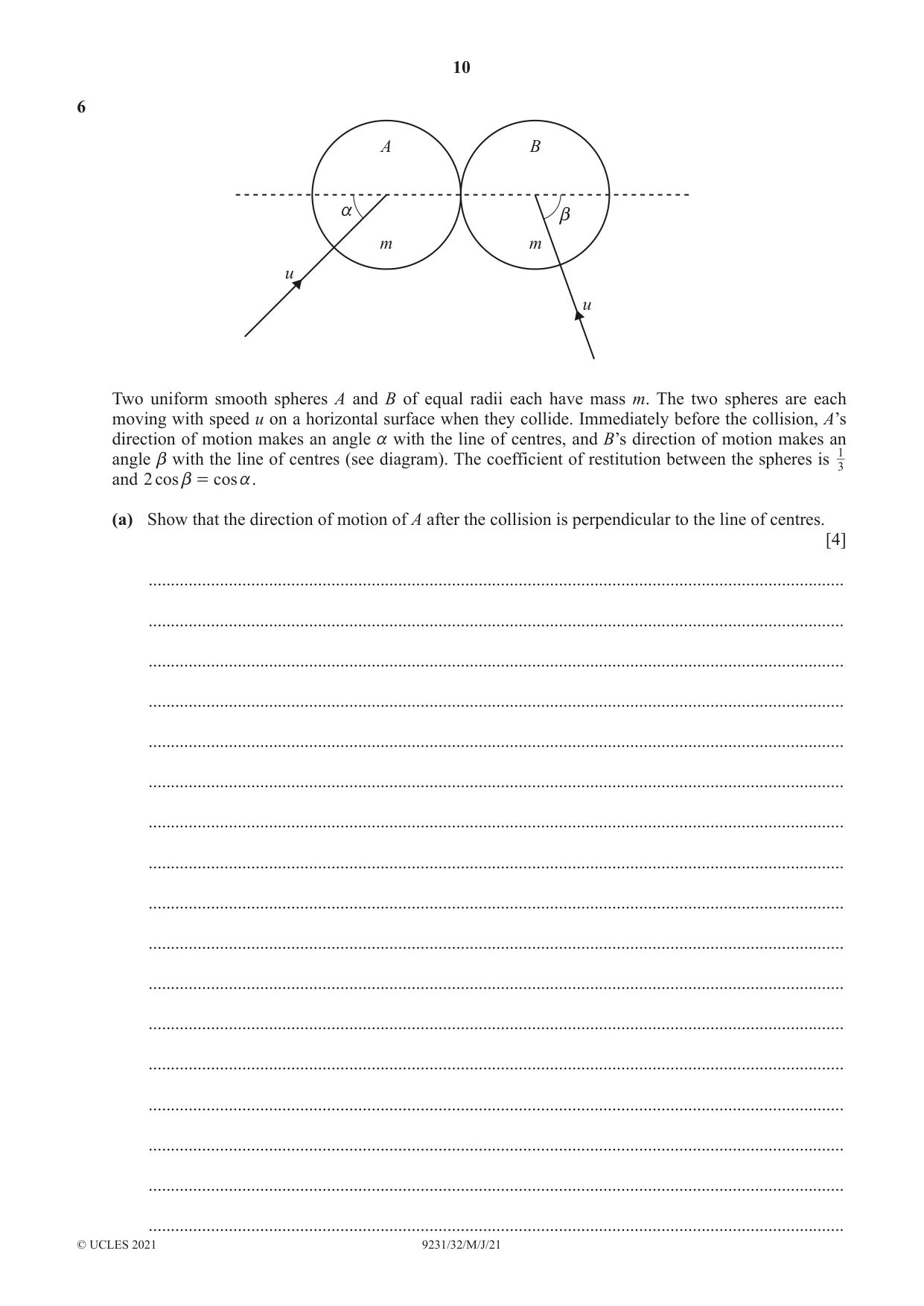 Cambridge A Level Mathematics - Further 9231 2021 May/June Paper 3 · Variant 2 question paper, page 10 of 16