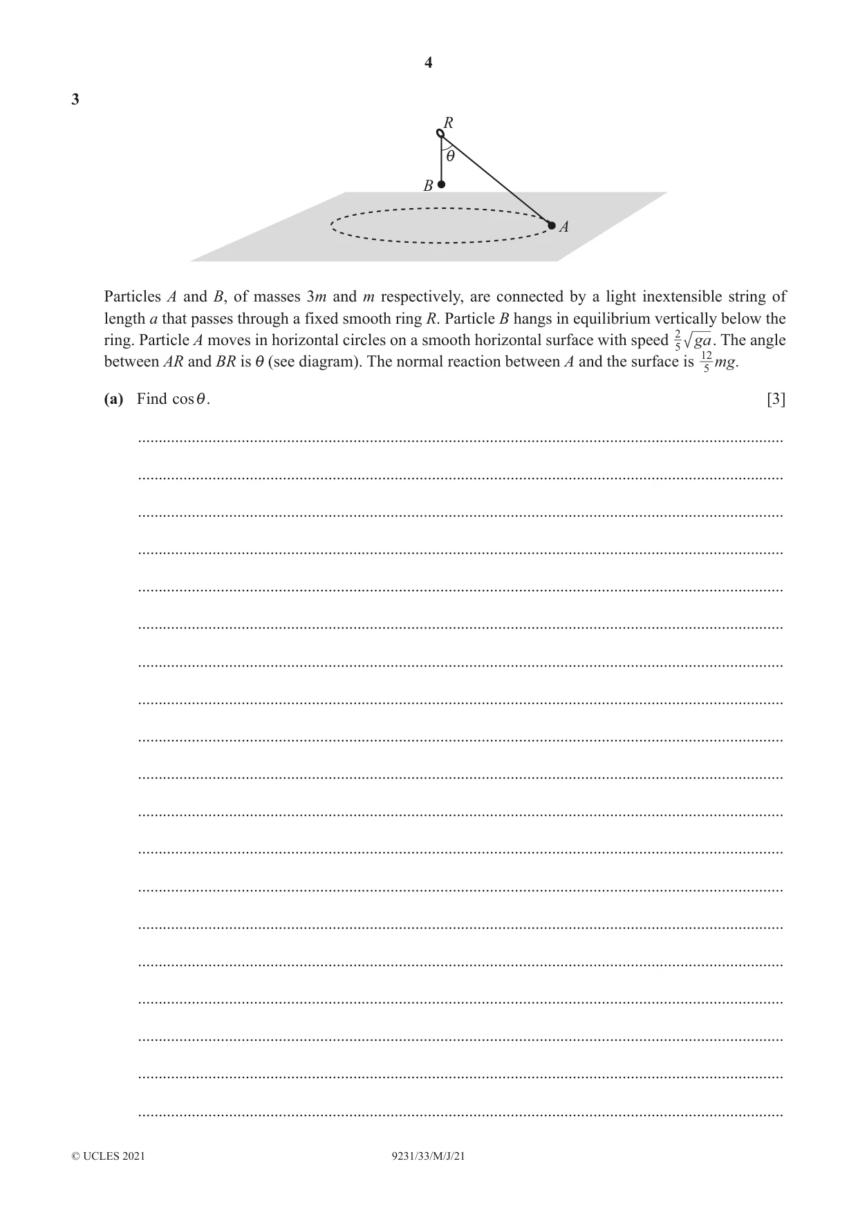 Cambridge A Level Mathematics - Further 9231 2021 May/June Paper 3 · Variant 3 question paper, page 4 of 16