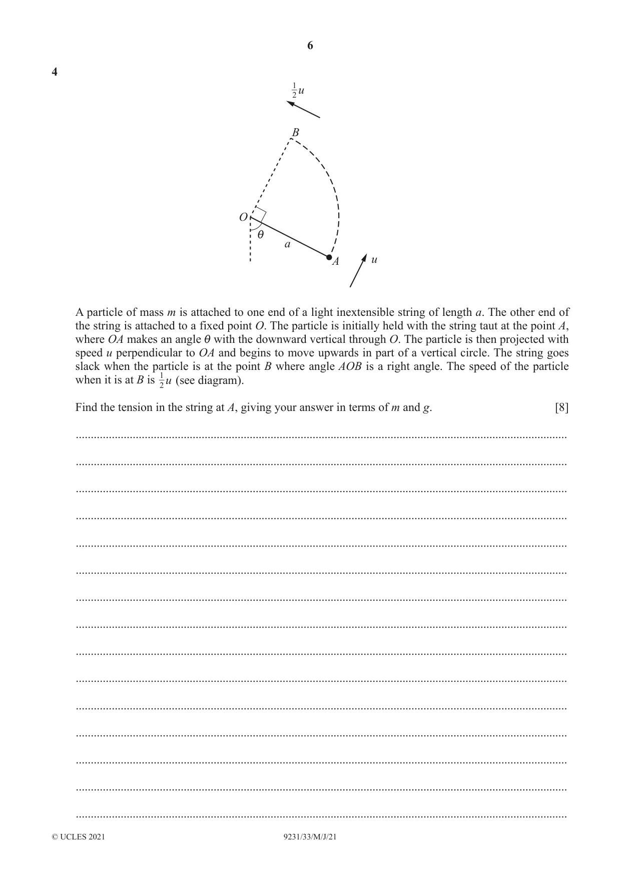 Cambridge A Level Mathematics - Further 9231 2021 May/June Paper 3 · Variant 3 question paper, page 6 of 16