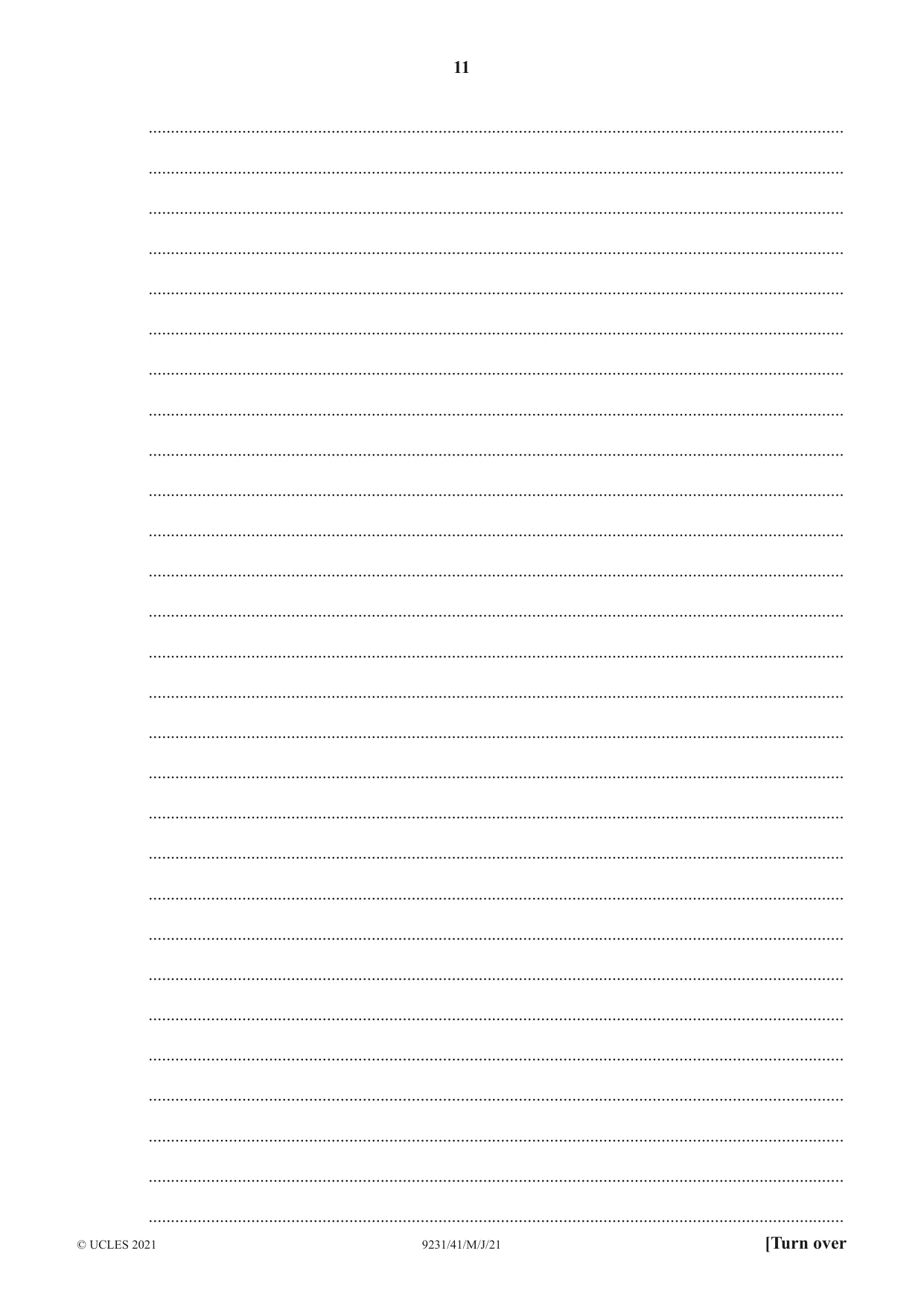 Cambridge A Level Mathematics - Further 9231 2021 May/June Paper 4 · Variant 1 question paper, page 11 of 16