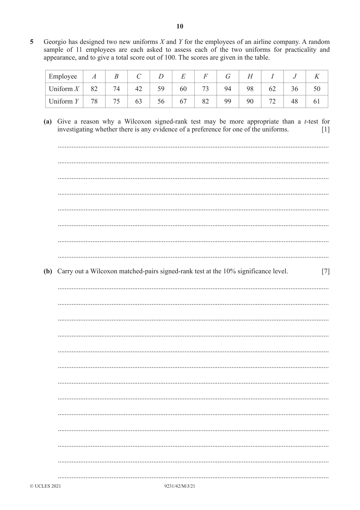 Cambridge A Level Mathematics - Further 9231 2021 May/June Paper 4 · Variant 2 question paper, page 10 of 16