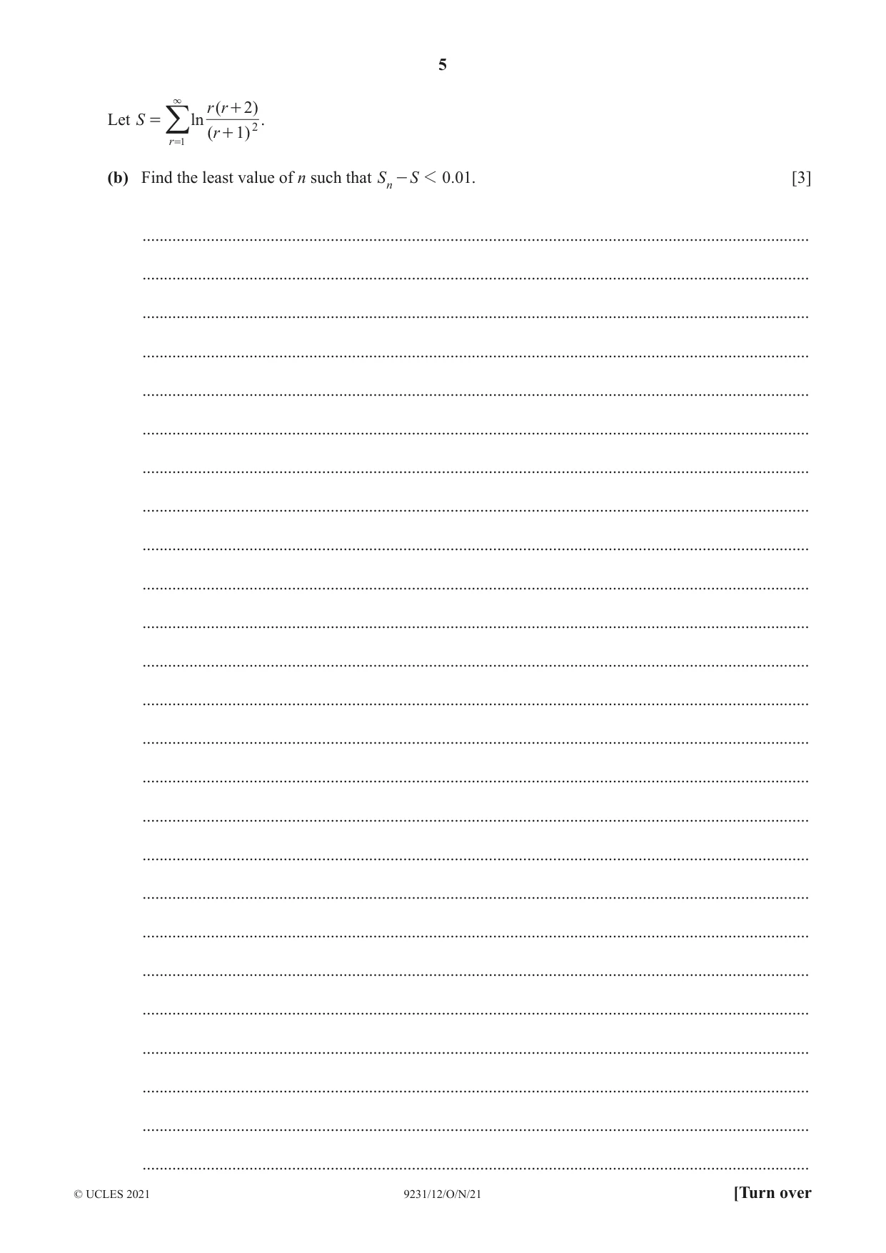 Cambridge A Level Mathematics - Further 9231 2021 Oct/Nov Paper 1 · Variant 2 question paper, page 5 of 16