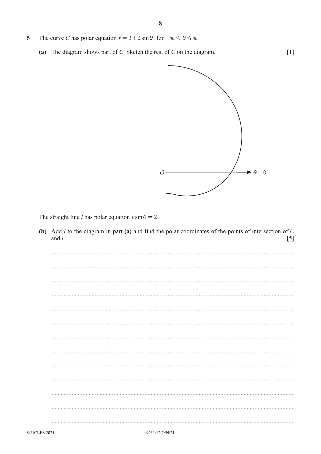 Cambridge A Level Mathematics - Further 9231 2021 Oct/Nov Paper 1 · Variant 2 question paper, page 8 of 16