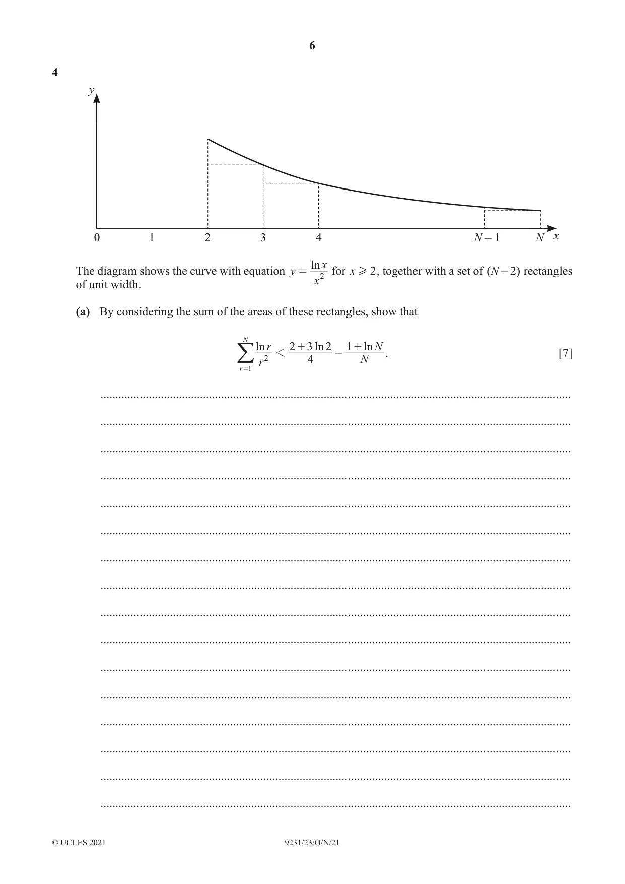 Cambridge A Level Mathematics - Further 9231 2021 Oct/Nov Paper 2 · Variant 3 question paper, page 6 of 16