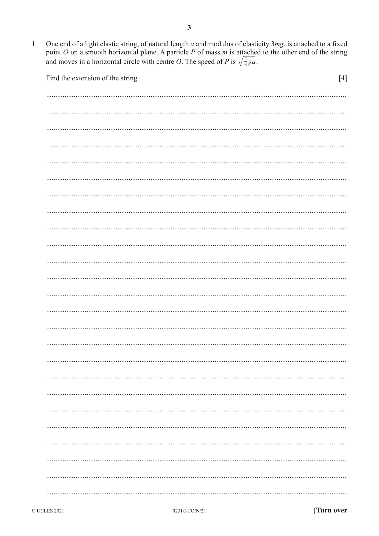 Cambridge A Level Mathematics - Further 9231 2021 Oct/Nov Paper 3 · Variant 1 question paper, page 3 of 16