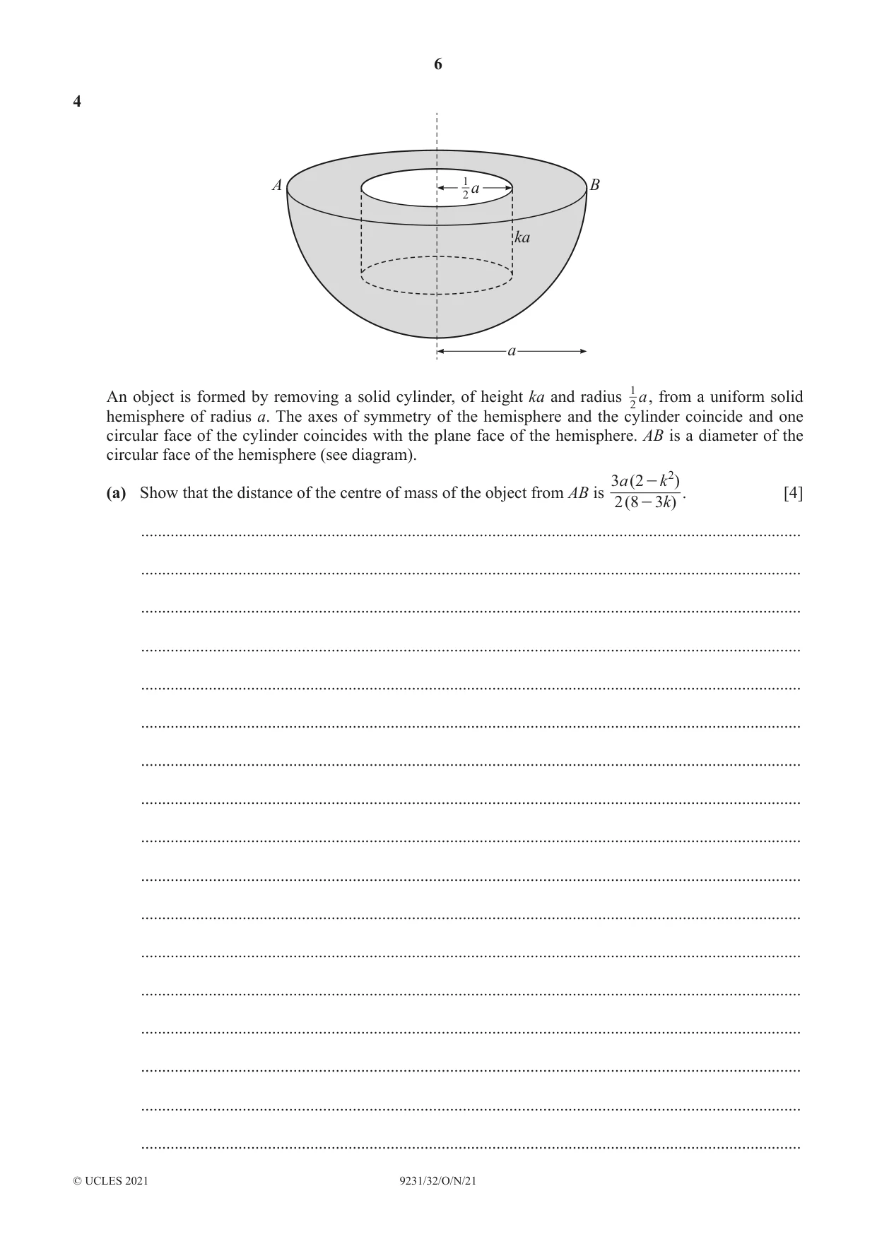 Cambridge A Level Mathematics - Further 9231 2021 Oct/Nov Paper 3 · Variant 2 question paper, page 6 of 16