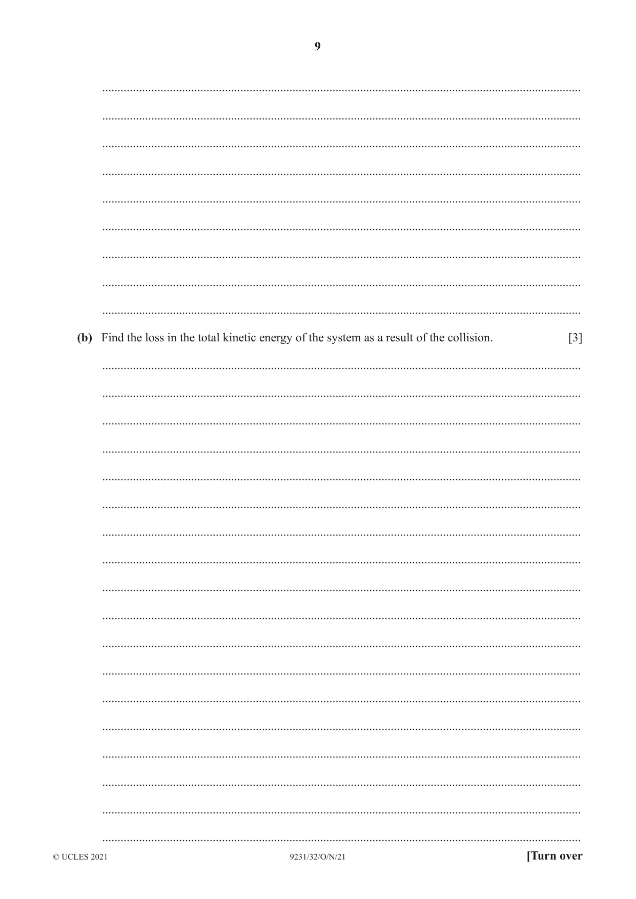 Cambridge A Level Mathematics - Further 9231 2021 Oct/Nov Paper 3 · Variant 2 question paper, page 9 of 16