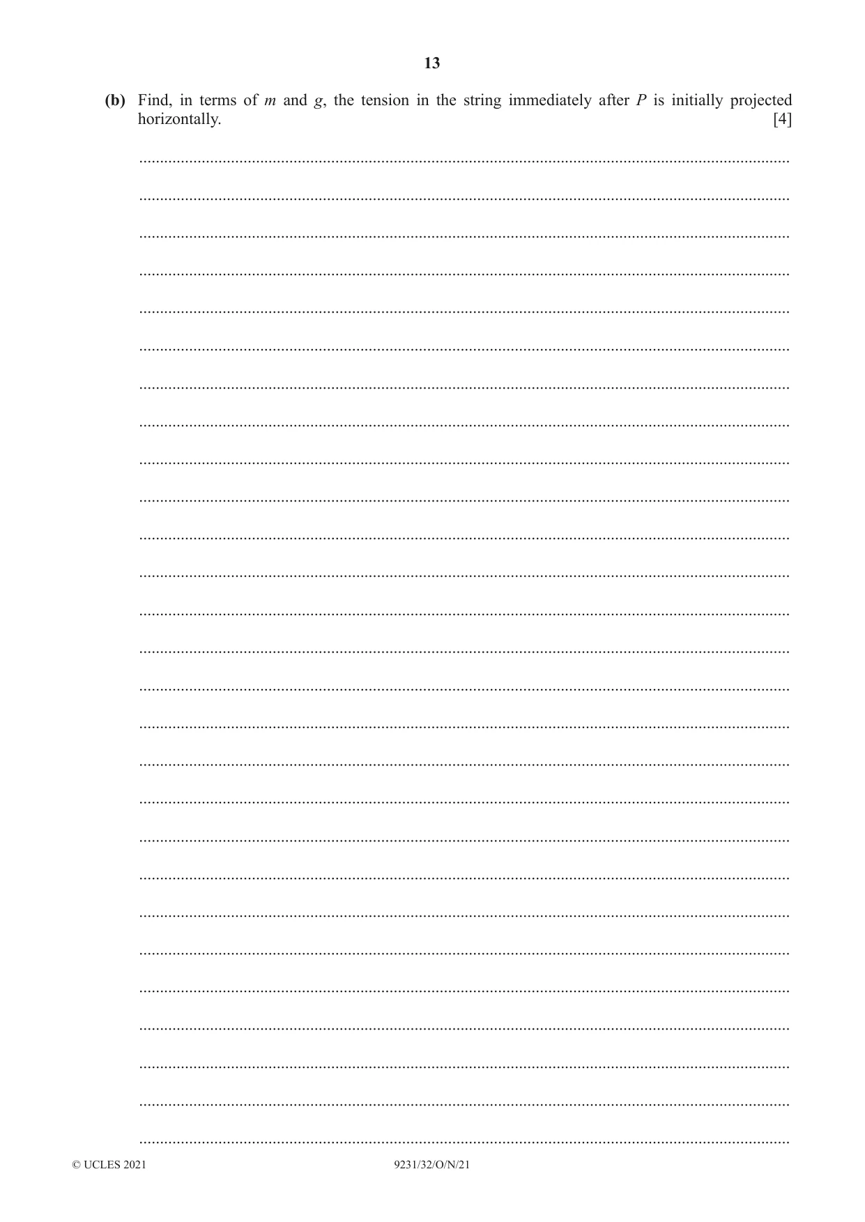 Cambridge A Level Mathematics - Further 9231 2021 Oct/Nov Paper 3 · Variant 2 question paper, page 13 of 16