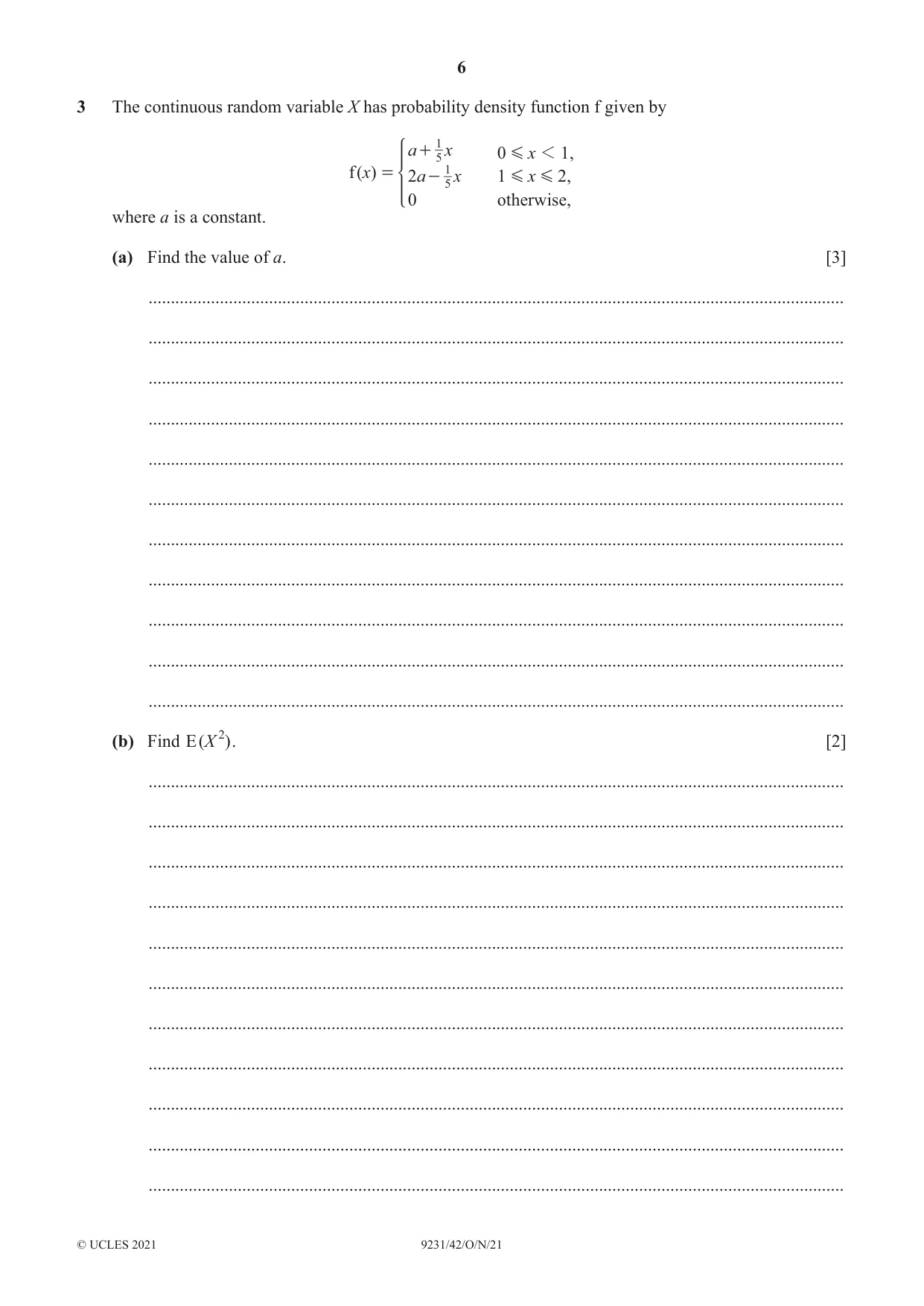 Cambridge A Level Mathematics - Further 9231 2021 Oct/Nov Paper 4 · Variant 2 question paper, page 6 of 16