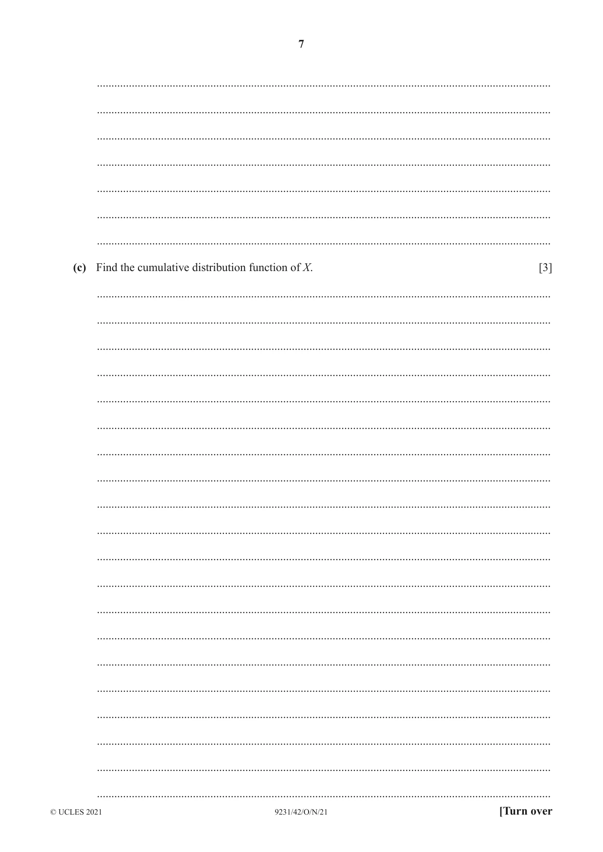 Cambridge A Level Mathematics - Further 9231 2021 Oct/Nov Paper 4 · Variant 2 question paper, page 7 of 16