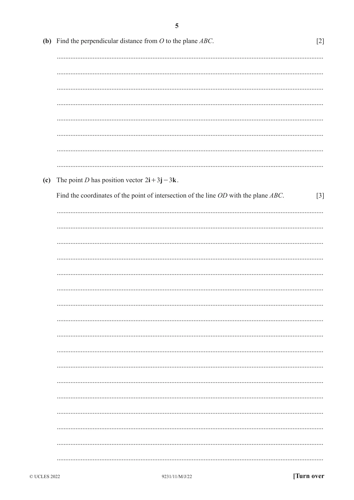 Cambridge A Level Mathematics - Further 9231 2022 May/June Paper 1 · Variant 1 question paper, page 5 of 20