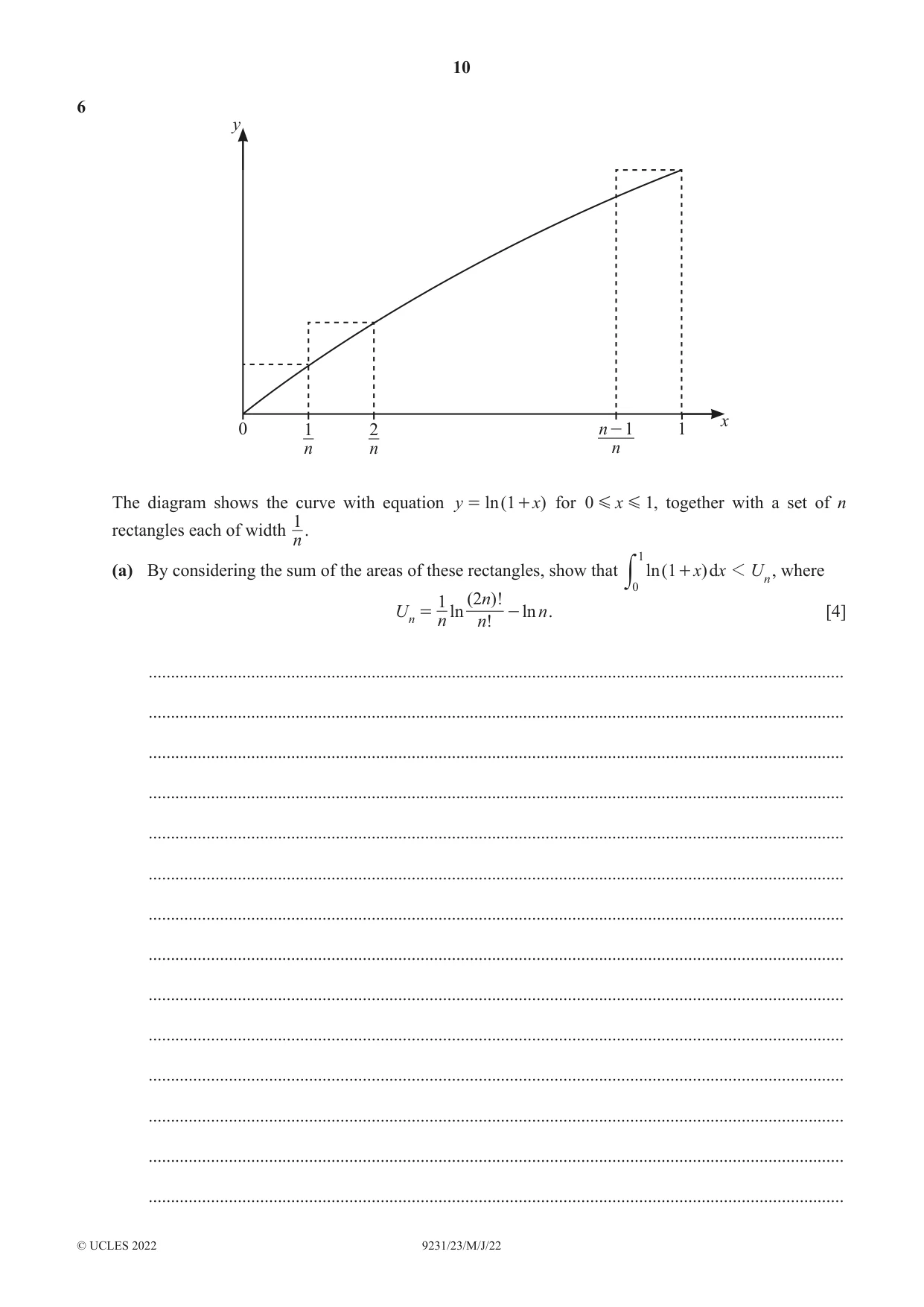 Cambridge A Level Mathematics - Further 9231 2022 May/June Paper 2 · Variant 3 question paper, page 10 of 20