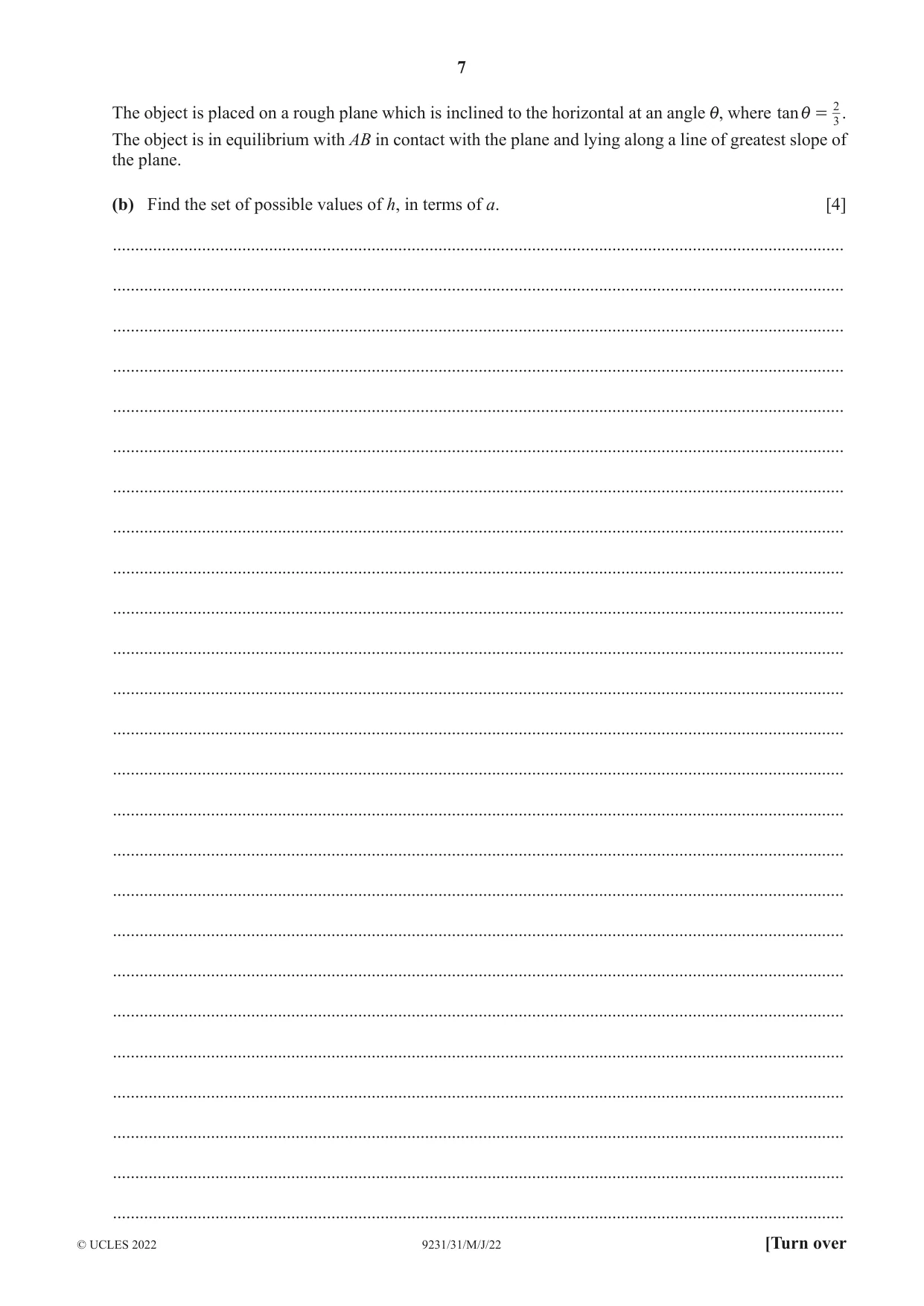 Cambridge A Level Mathematics - Further 9231 2022 May/June Paper 3 · Variant 1 question paper, page 7 of 16