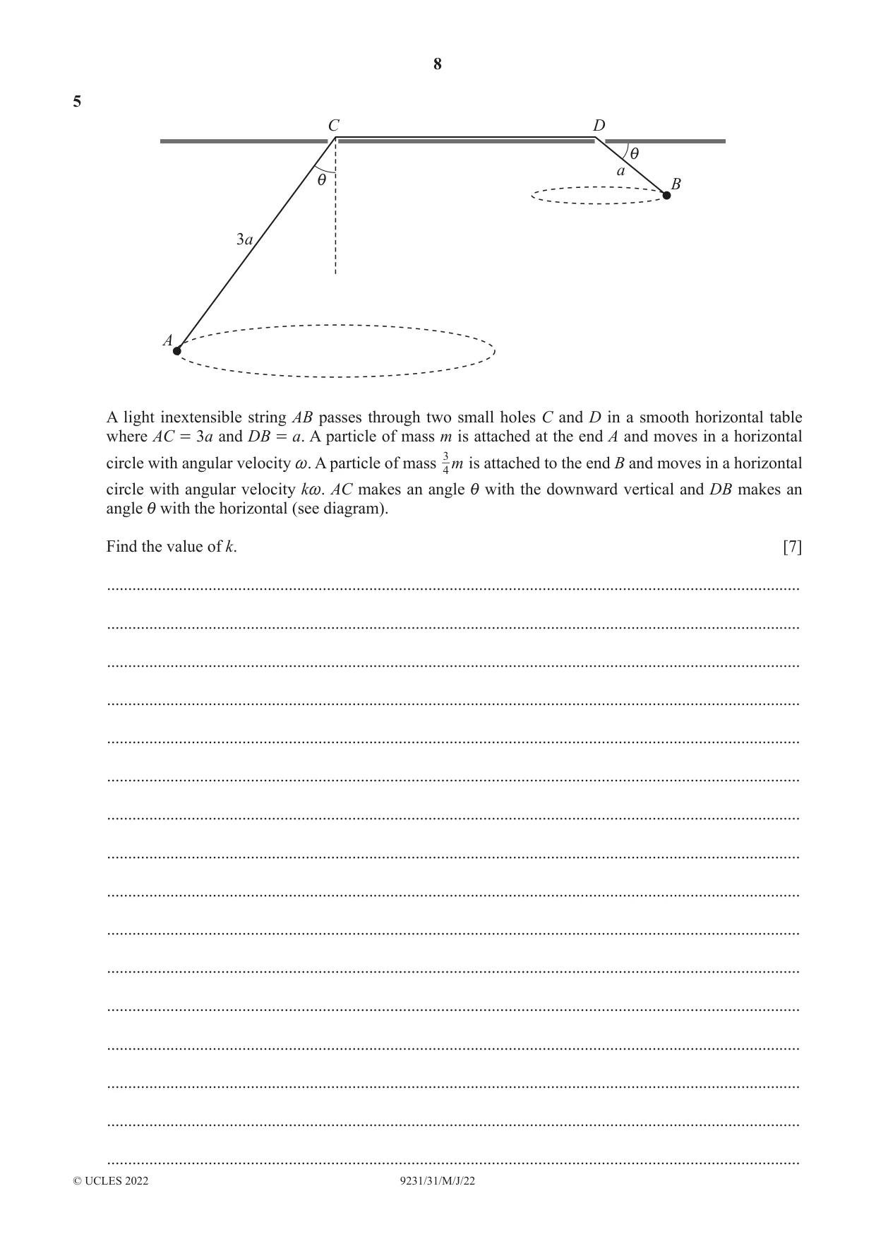 Cambridge A Level Mathematics - Further 9231 2022 May/June Paper 3 · Variant 1 question paper, page 8 of 16