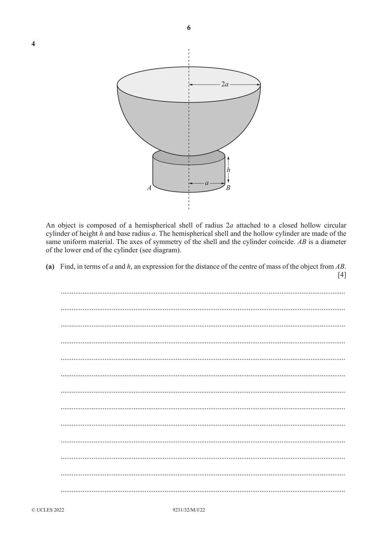 Cambridge A Level Mathematics - Further 9231 2022 May/June Paper 3 · Variant 2 question paper, page 6 of 16