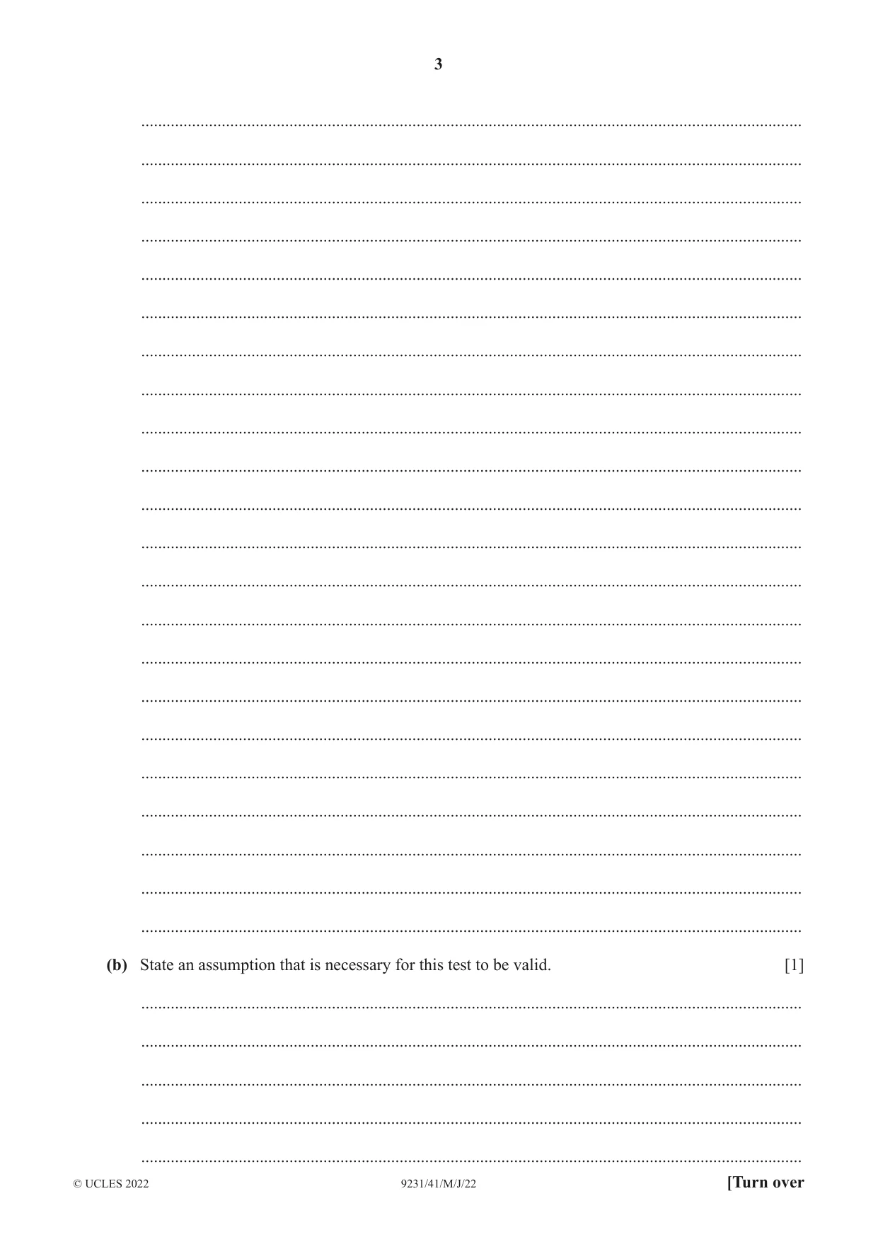 Cambridge A Level Mathematics - Further 9231 2022 May/June Paper 4 · Variant 1 question paper, page 3 of 16