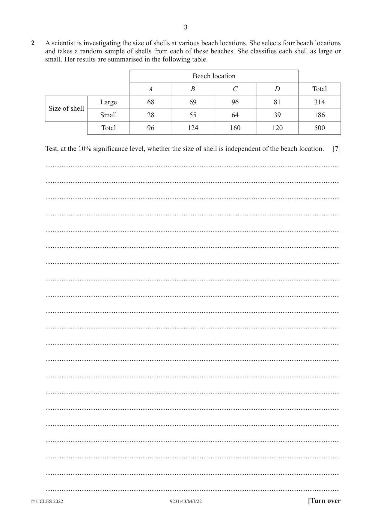 Cambridge A Level Mathematics - Further 9231 2022 May/June Paper 4 · Variant 3 question paper, page 3 of 12