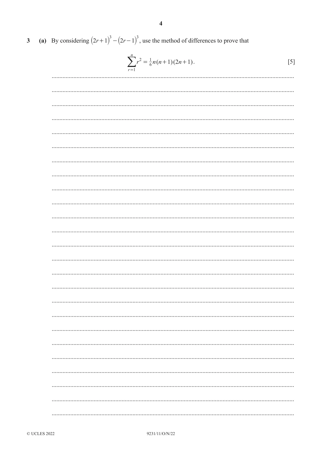Cambridge A Level Mathematics - Further 9231 2022 Oct/Nov Paper 1 · Variant 1 question paper, page 4 of 16