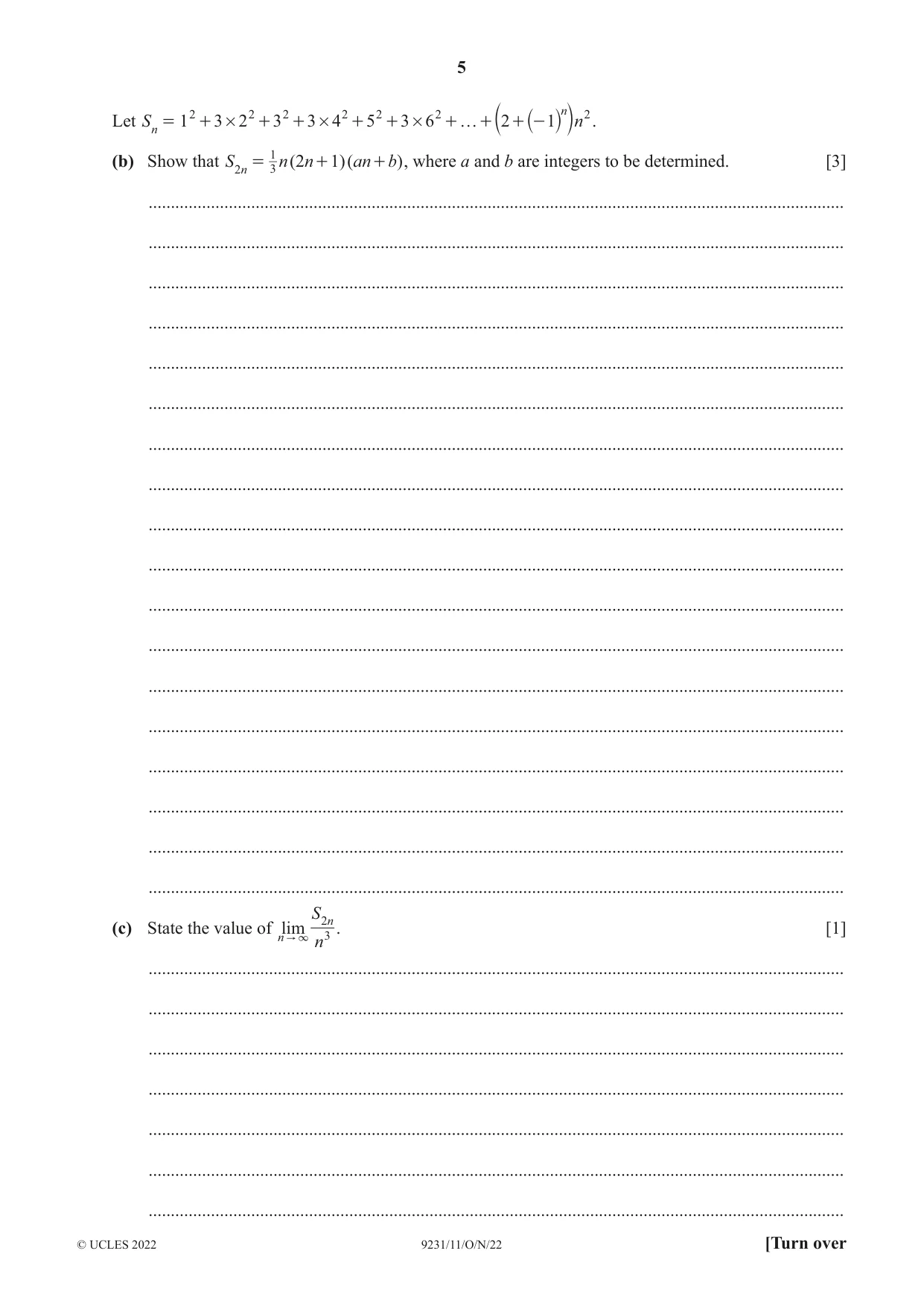Cambridge A Level Mathematics - Further 9231 2022 Oct/Nov Paper 1 · Variant 1 question paper, page 5 of 16