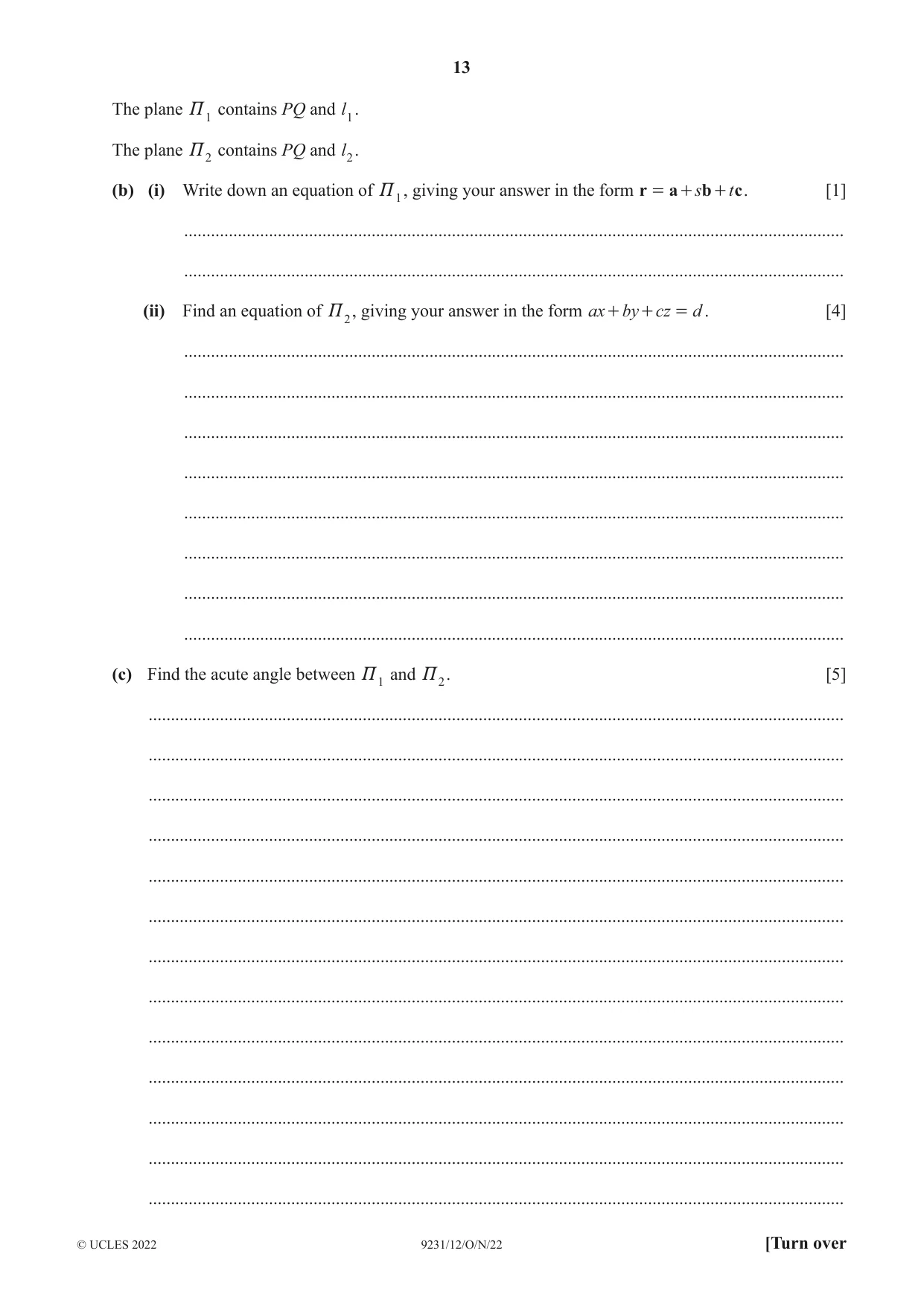 Cambridge A Level Mathematics - Further 9231 2022 Oct/Nov Paper 1 · Variant 2 question paper, page 13 of 20