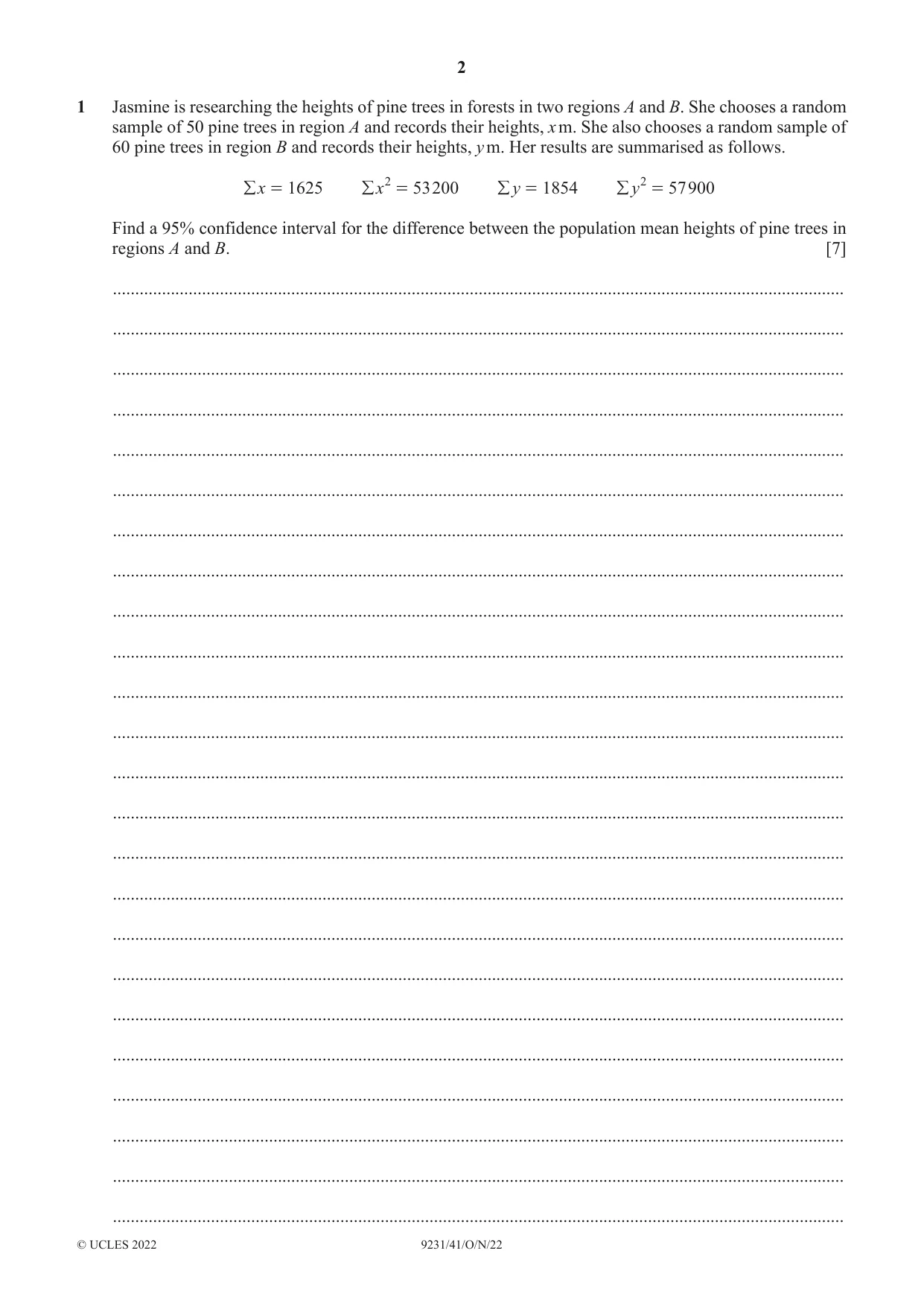 Cambridge A Level Mathematics - Further 9231 2022 Oct/Nov Paper 4 · Variant 1 question paper, page 2 of 16