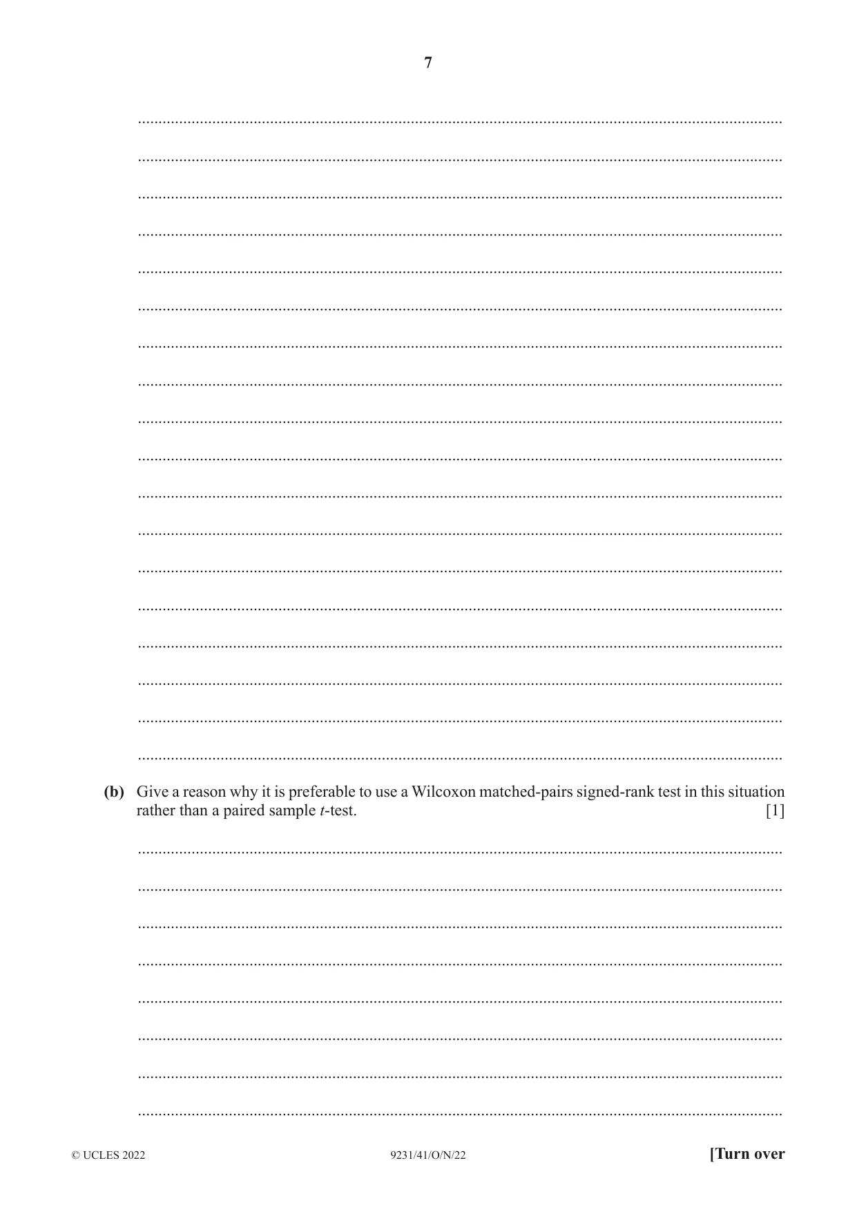 Cambridge A Level Mathematics - Further 9231 2022 Oct/Nov Paper 4 · Variant 1 question paper, page 7 of 16
