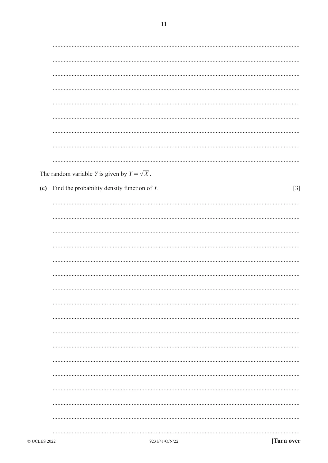 Cambridge A Level Mathematics - Further 9231 2022 Oct/Nov Paper 4 · Variant 1 question paper, page 11 of 16